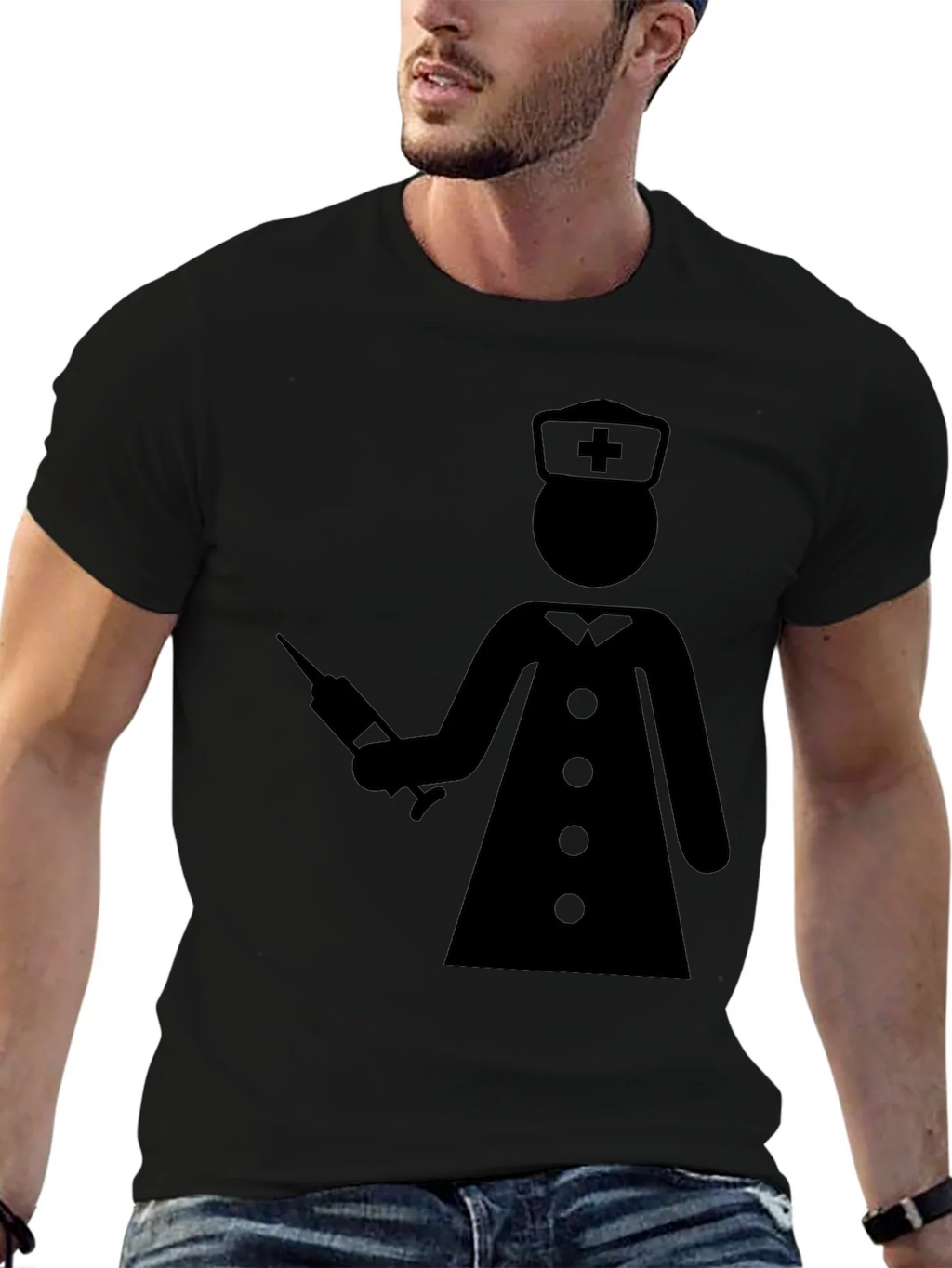 Nurse Stick Figure Graphic T-Shirt product image 6