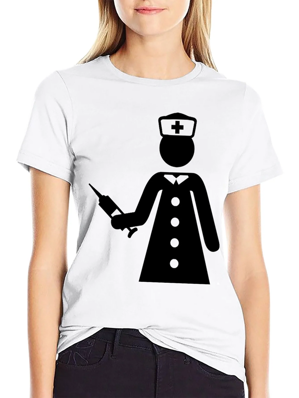 Nurse Stick Figure Graphic T-Shirt product image 8