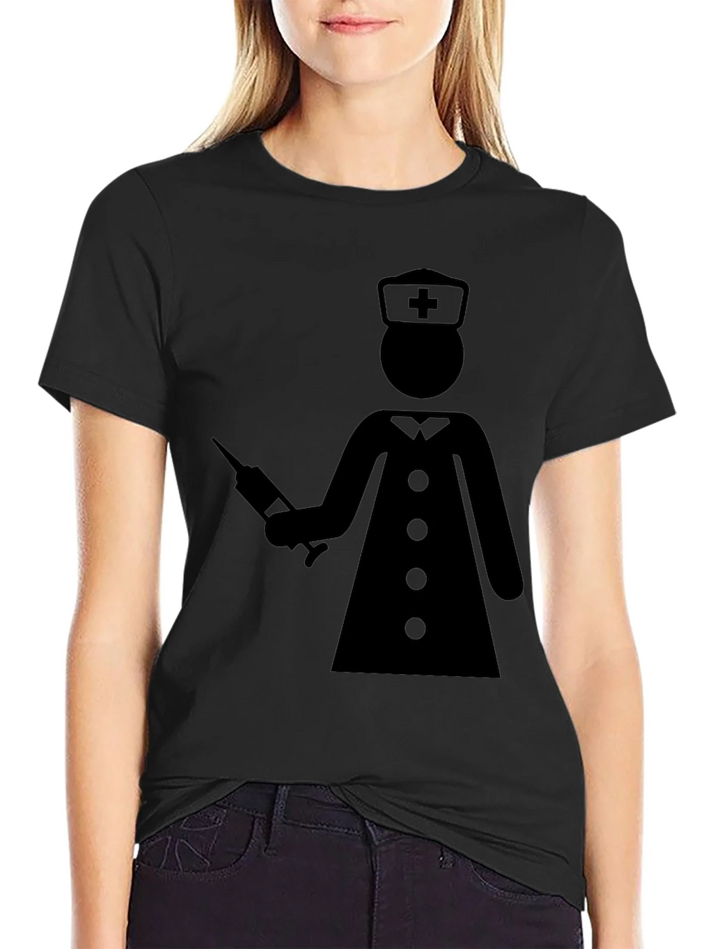 Nurse Stick Figure Graphic T-Shirt product image 2