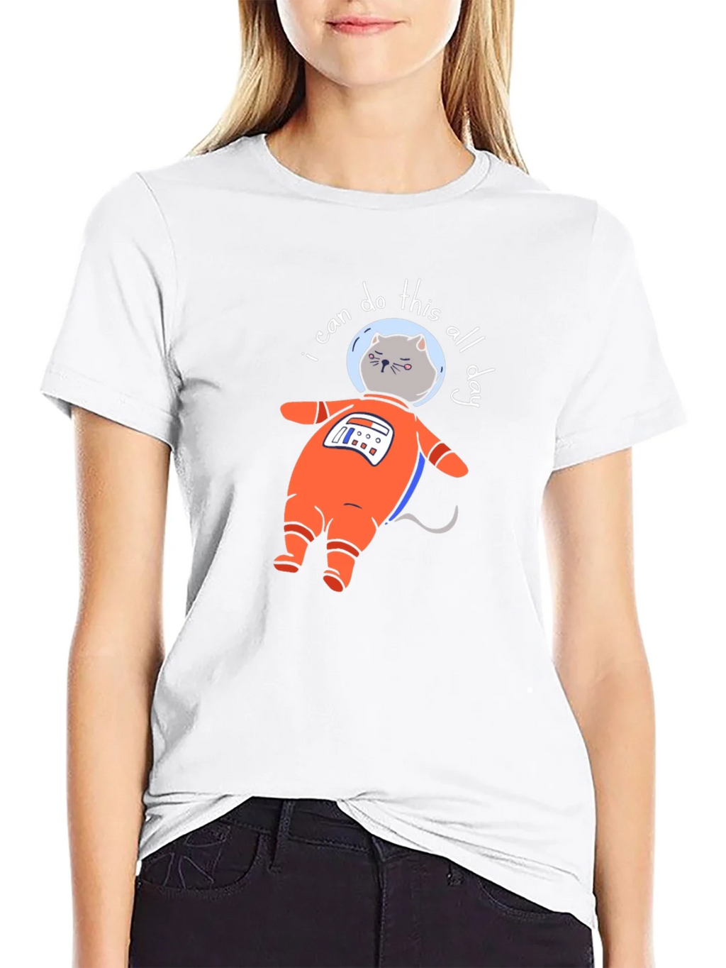 Astronaut Cat T-Shirt - I Can Do This All Day product image 8