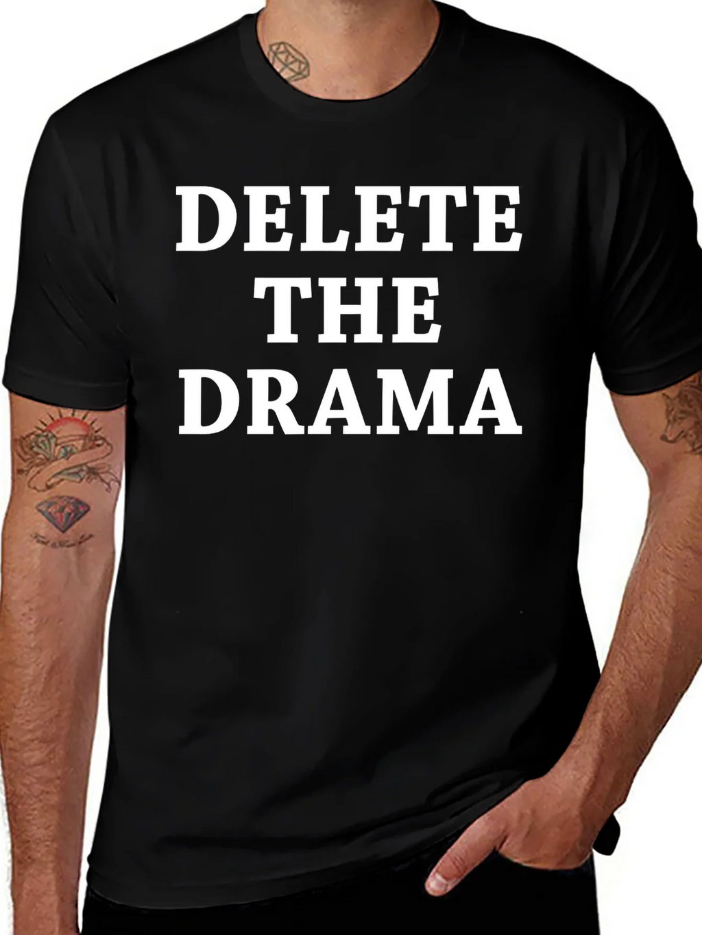 Delete the Drama T-Shirt - Unisex Black Tee product image 1