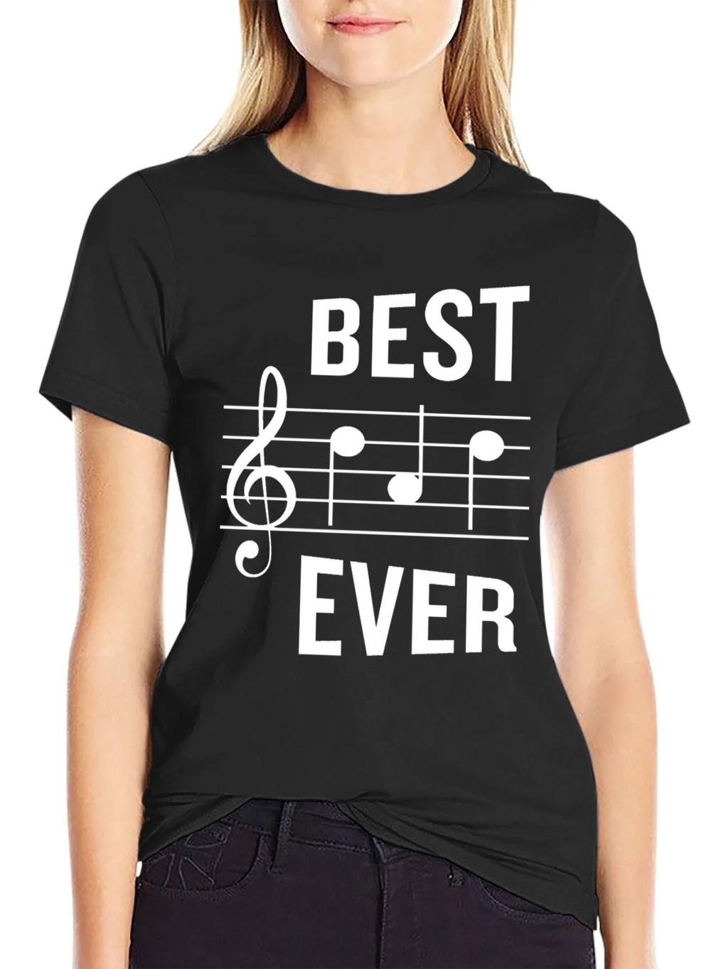 Best Ever Music T-Shirt | Treble Clef Staff Tee product image 2