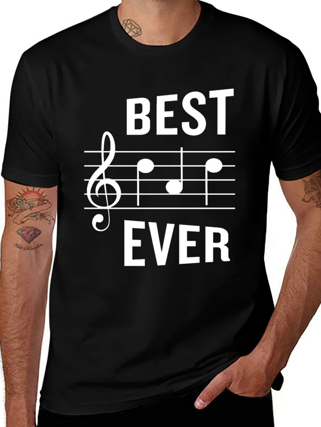 Best Ever Music T-Shirt | Treble Clef Staff Tee product image 1