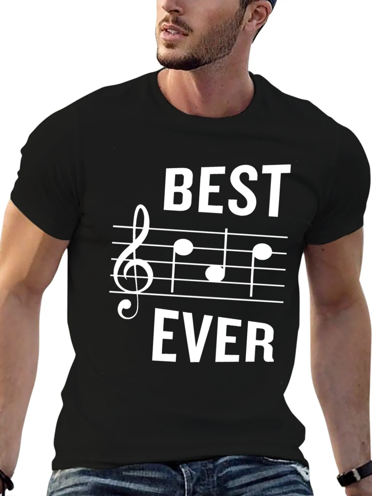 Best Ever Music T-Shirt | Treble Clef Staff Tee product image 6