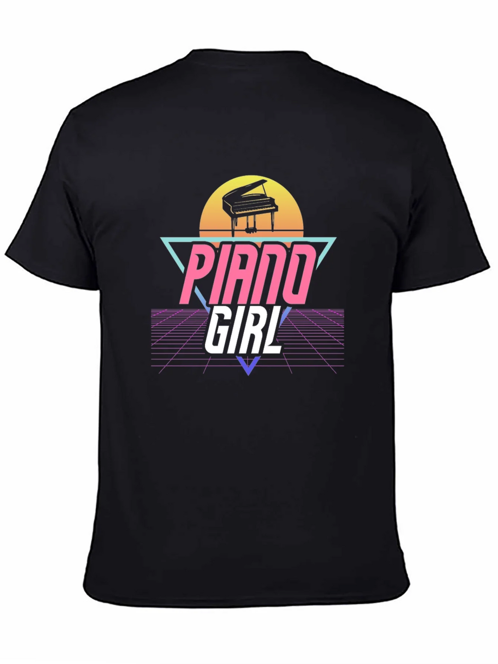 Piano Girl Retro T-Shirt product image 4