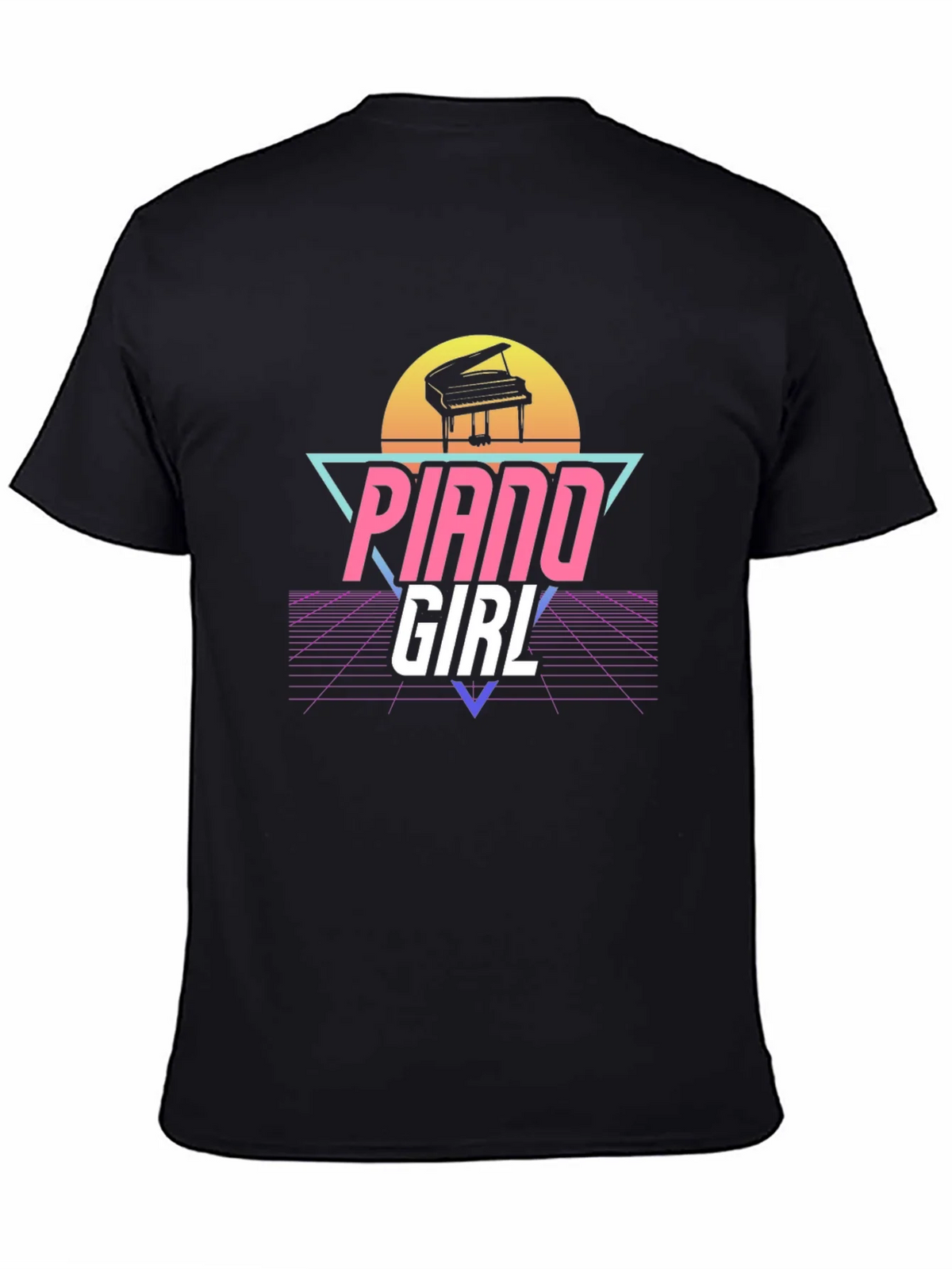 Piano Girl Retro T-Shirt product image 4