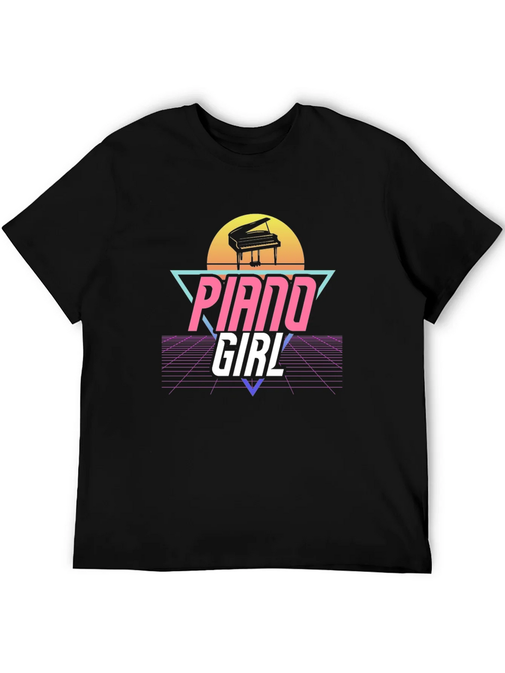 Piano Girl Retro T-Shirt product image 5