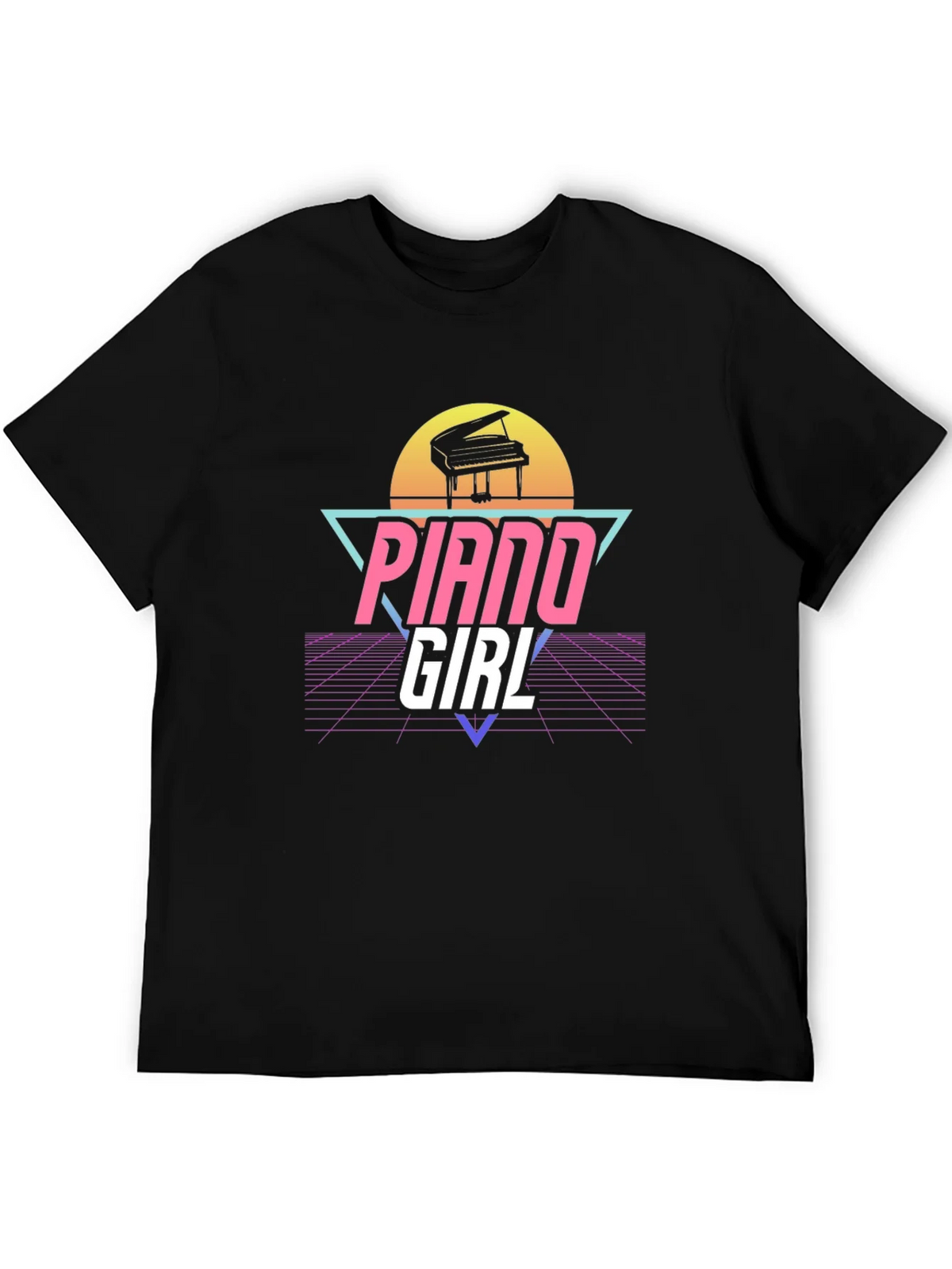 Piano Girl Retro T-Shirt product image 5