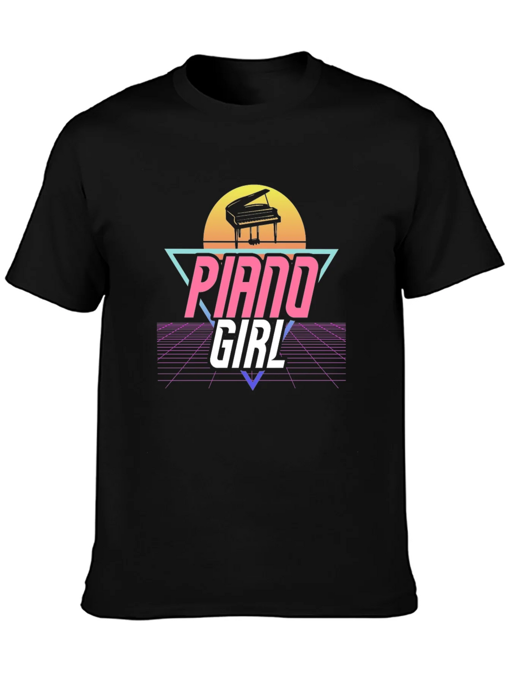 Piano Girl Retro T-Shirt product image 3