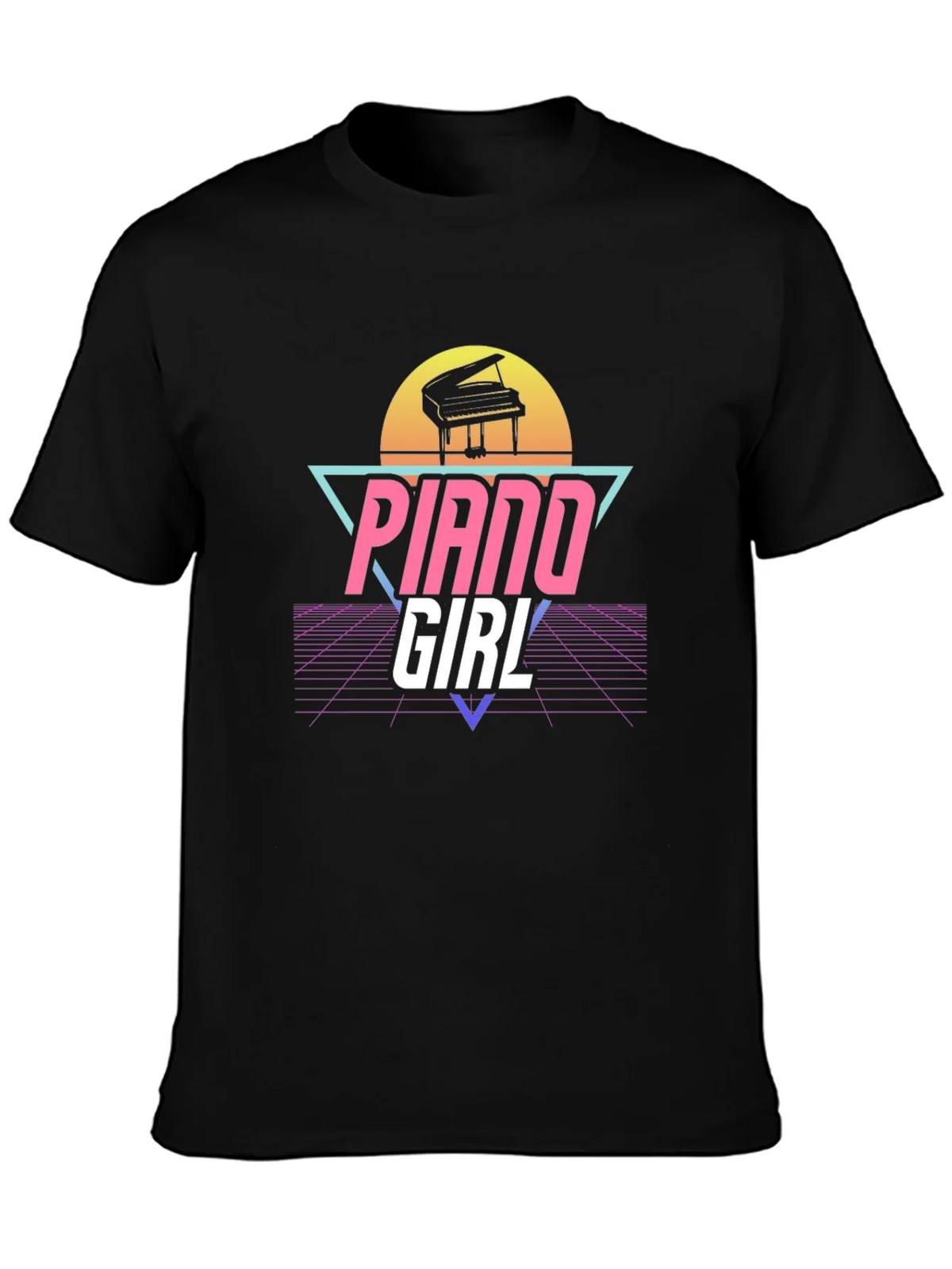 Piano Girl Retro T-Shirt product image 3