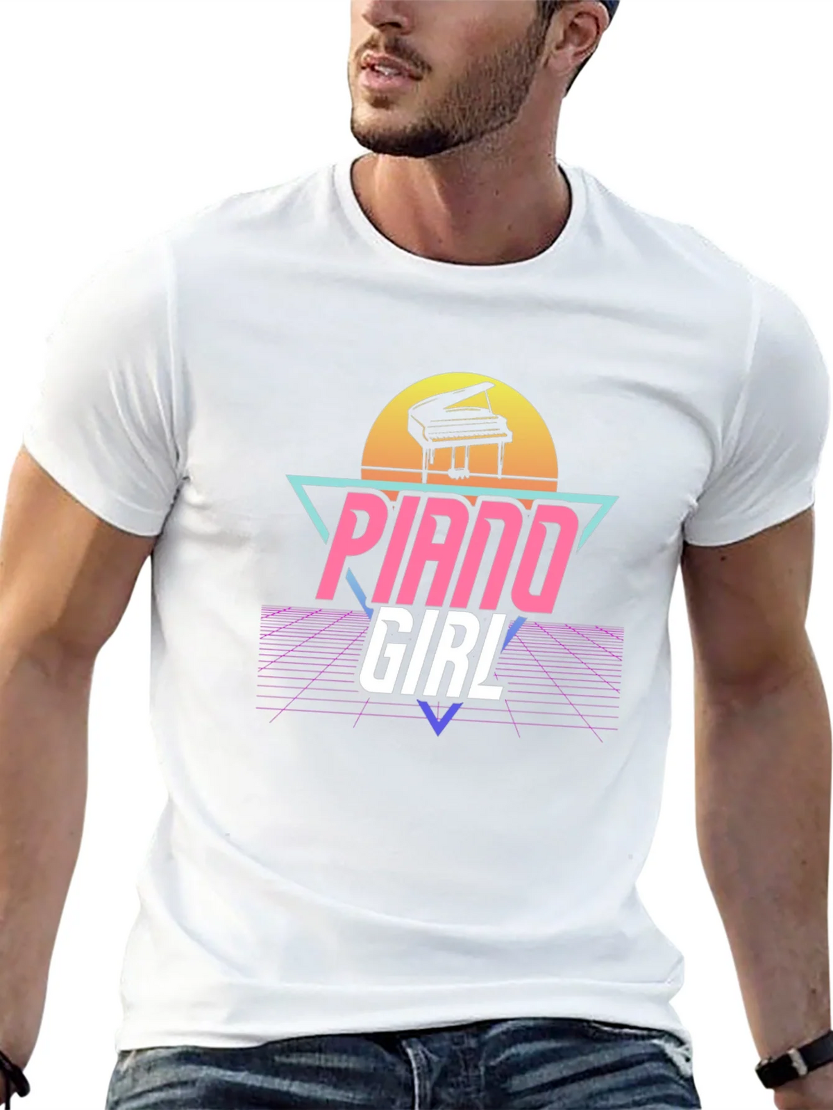 Piano Girl Retro T-Shirt product image 12