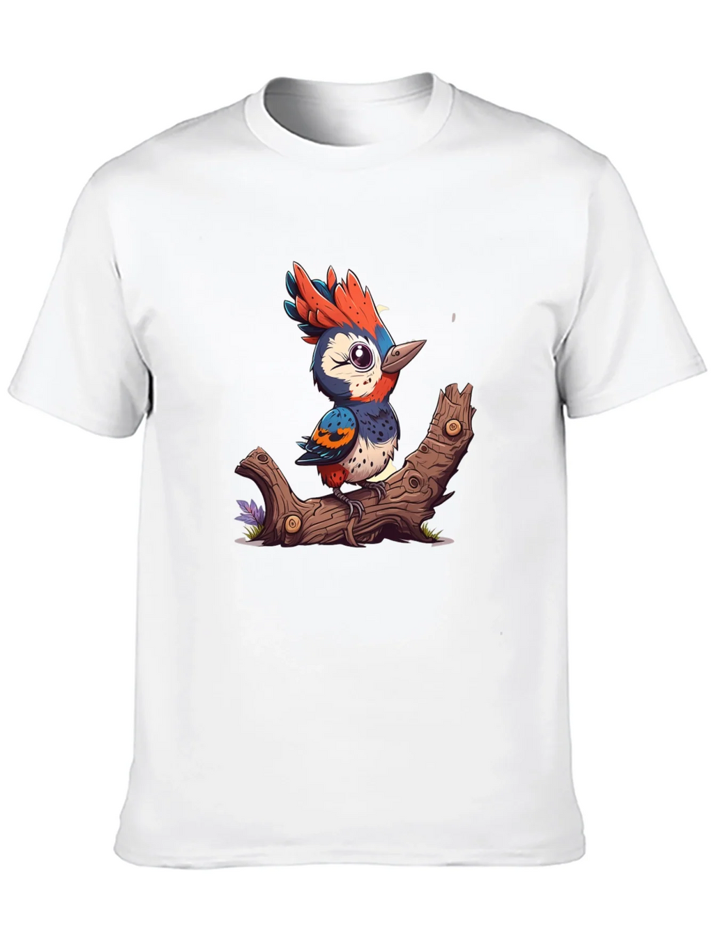 Cartoon Bird on Branch T-Shirt product image 9