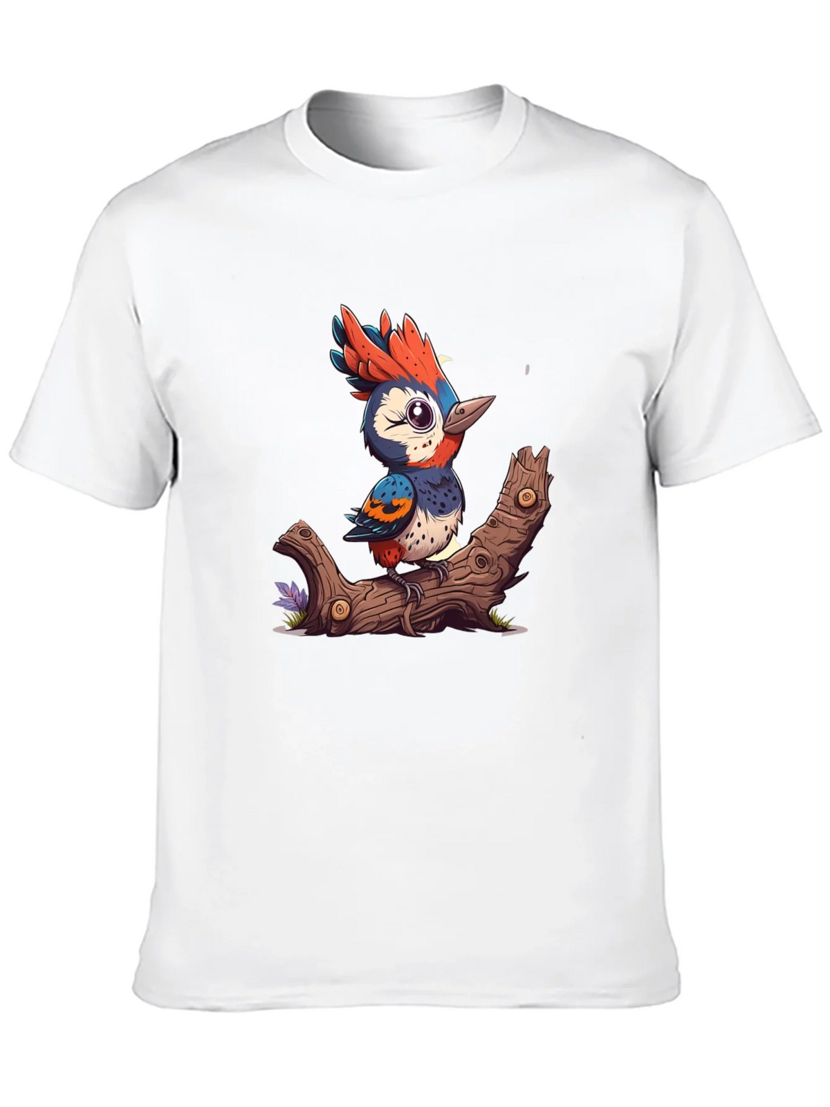 Cartoon Bird on Branch T-Shirt product image 9