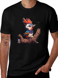 Cartoon Bird on Branch T-Shirt product image 1