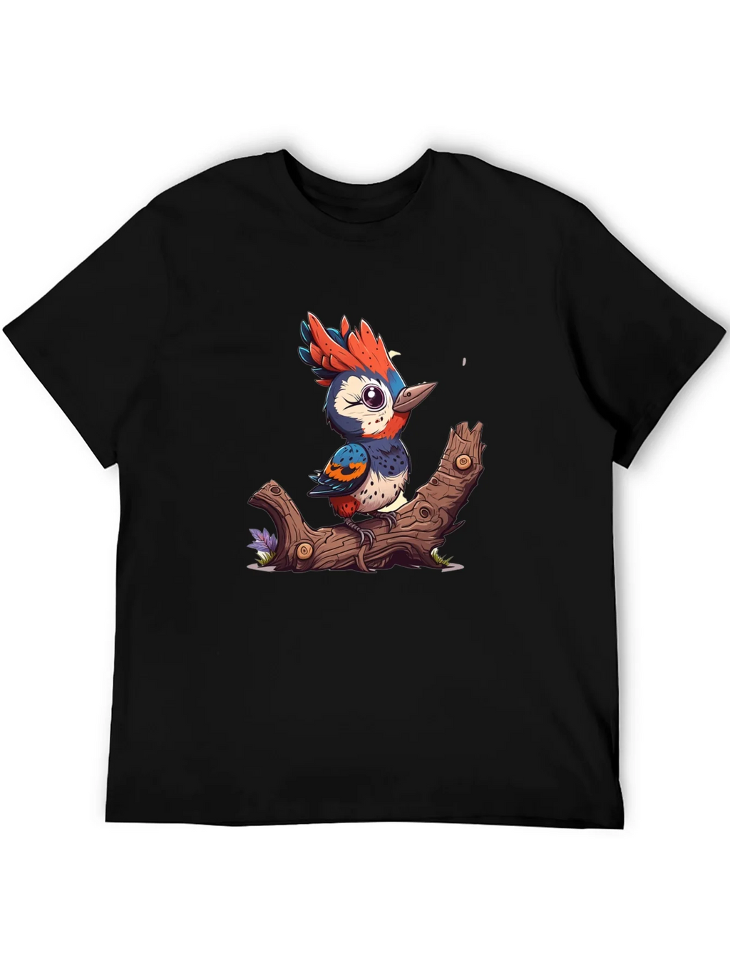 Cartoon Bird on Branch T-Shirt product image 5