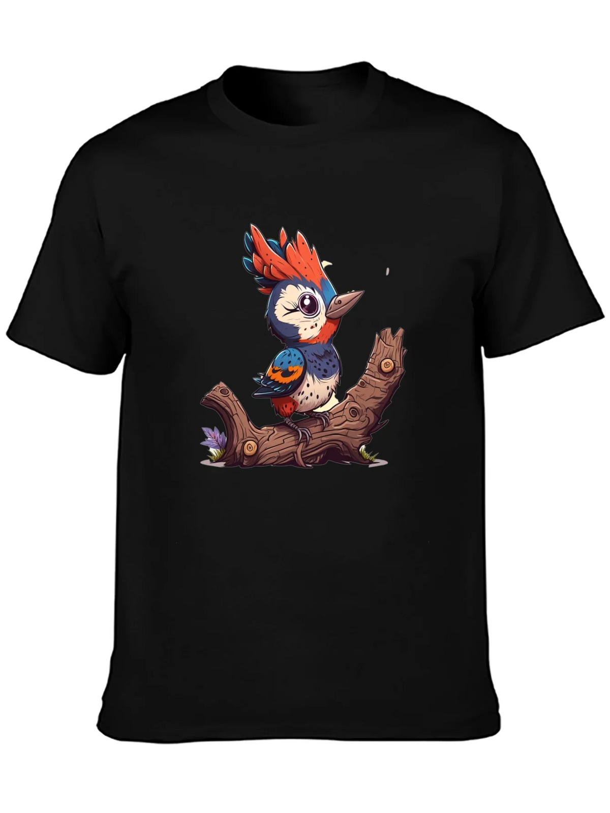 Cartoon Bird on Branch T-Shirt product image 3