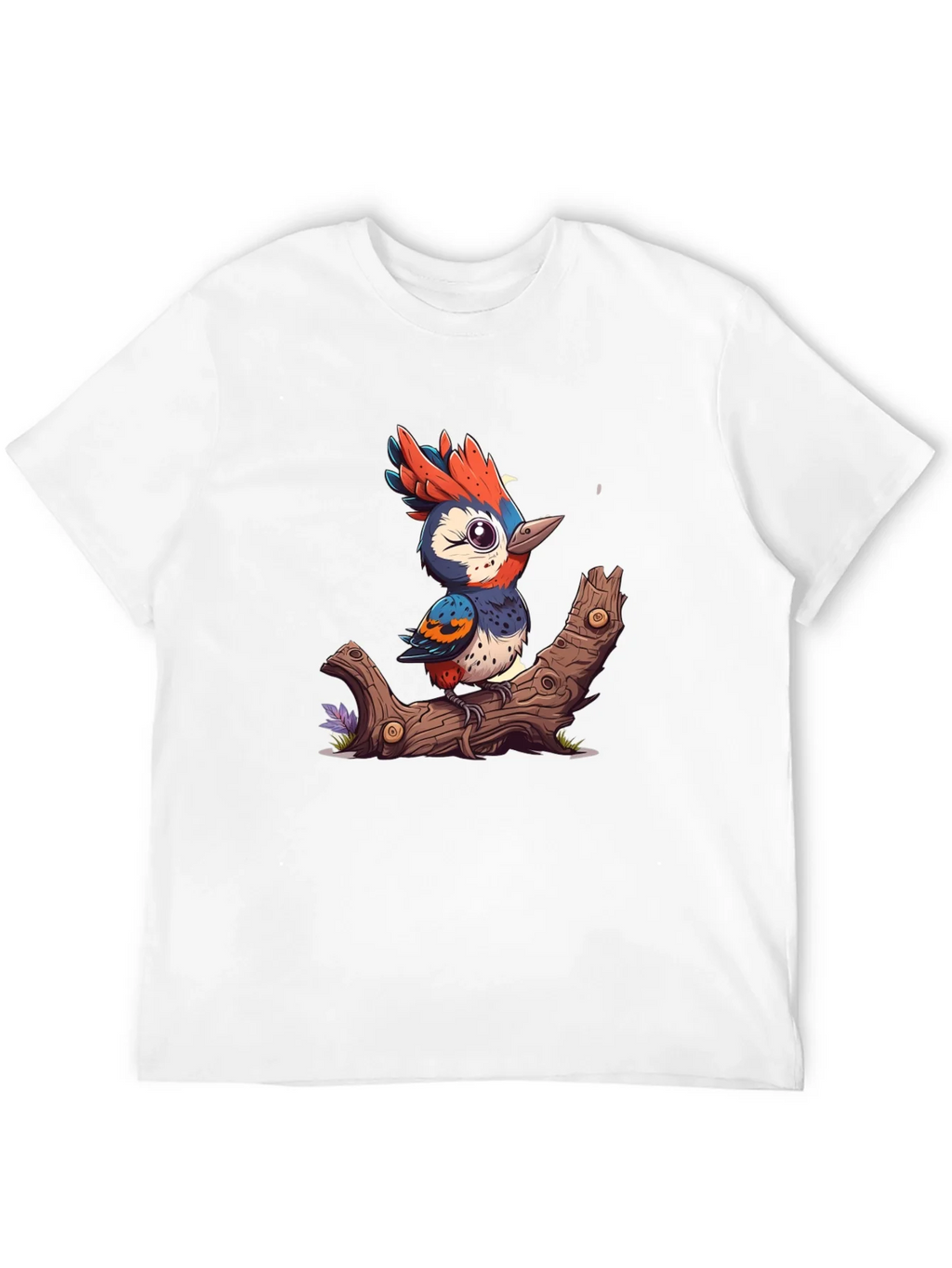 Cartoon Bird on Branch T-Shirt product image 11
