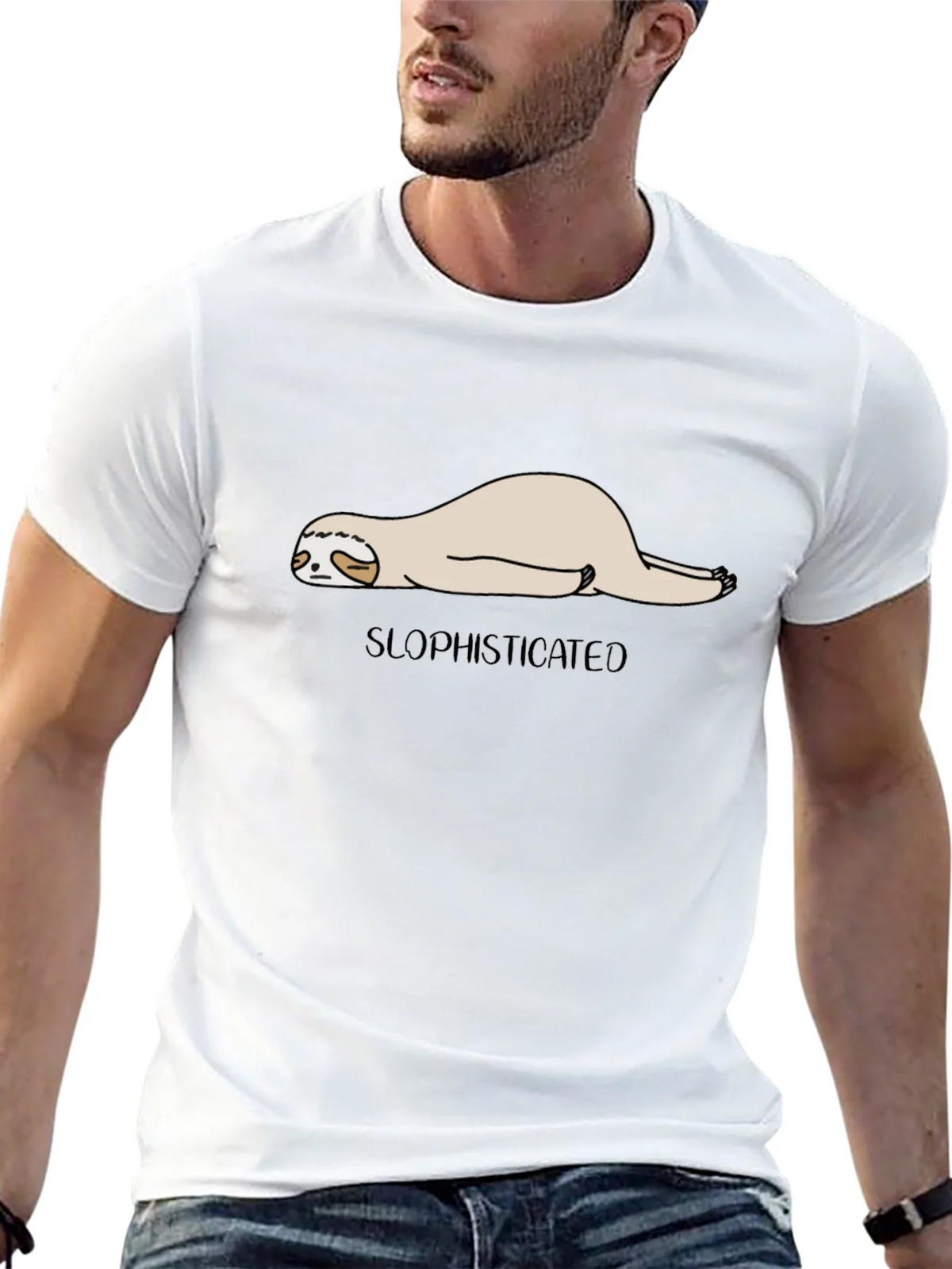 Slothisticated Black Graphic Tee product image 12