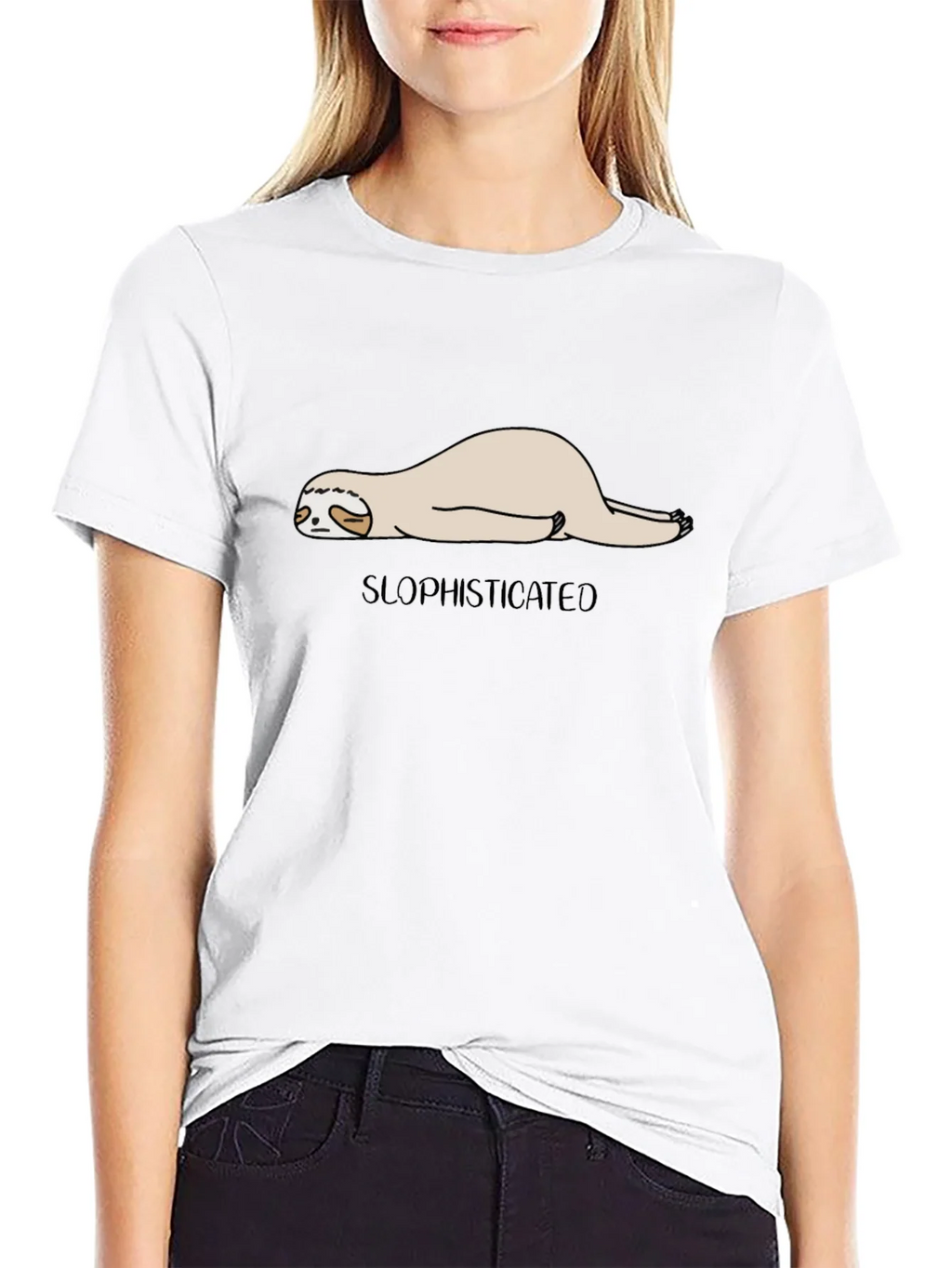 Slothisticated Black Graphic Tee product image 8