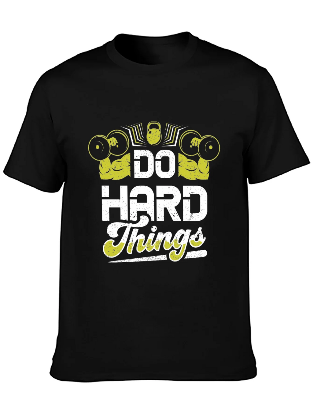 Do Hard Things Graphic T-Shirt Gym Workout Motivation Tee product image 3