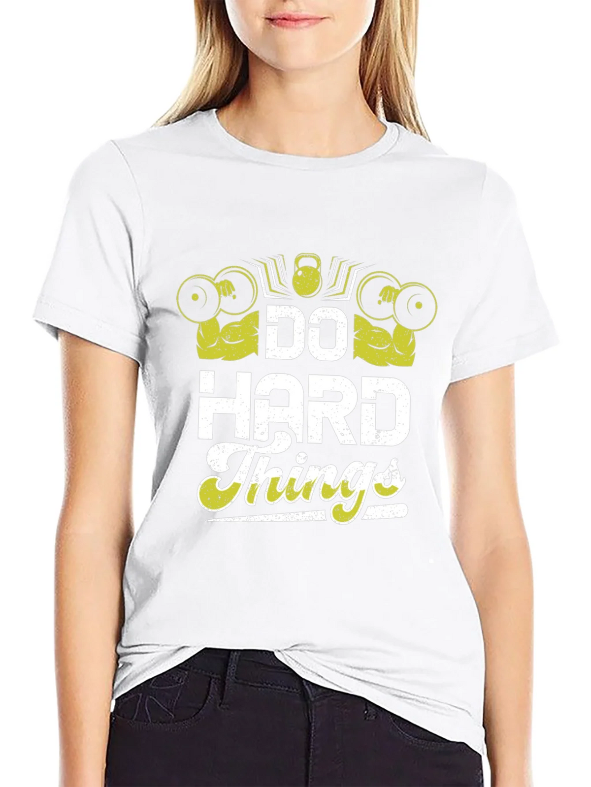 Do Hard Things Graphic T-Shirt Gym Workout Motivation Tee product image 8