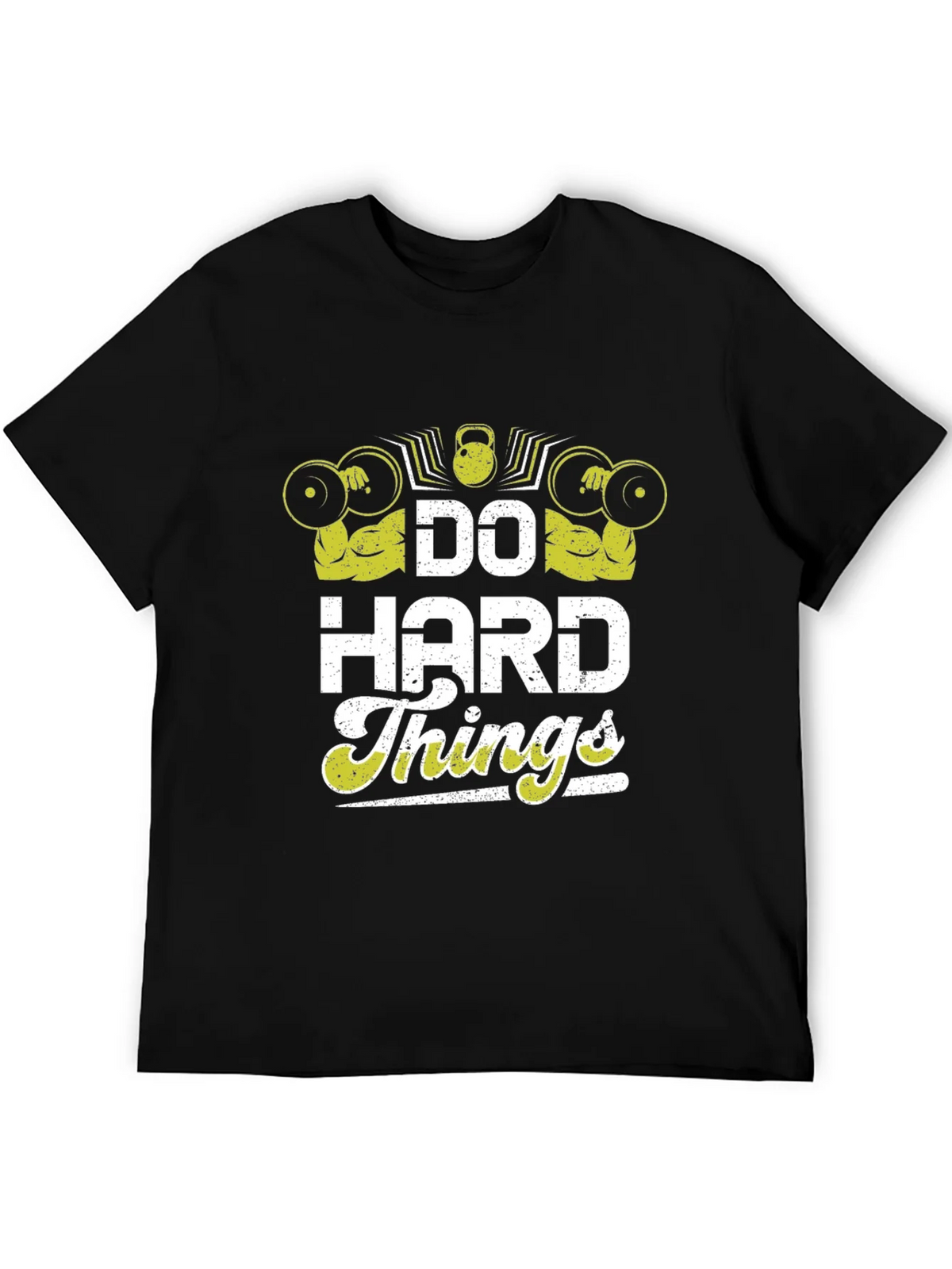 Do Hard Things Graphic T-Shirt Gym Workout Motivation Tee product image 5