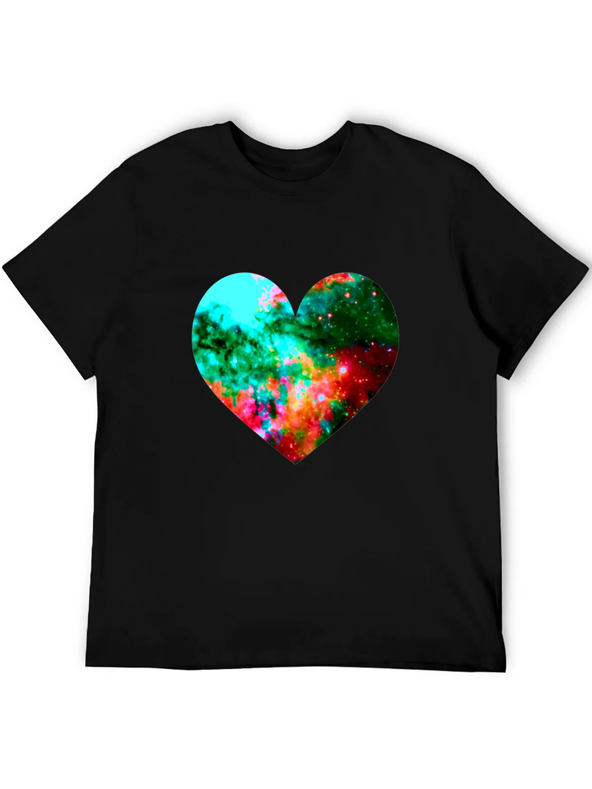 Galaxy Heart Graphic Black T-Shirt product image 5