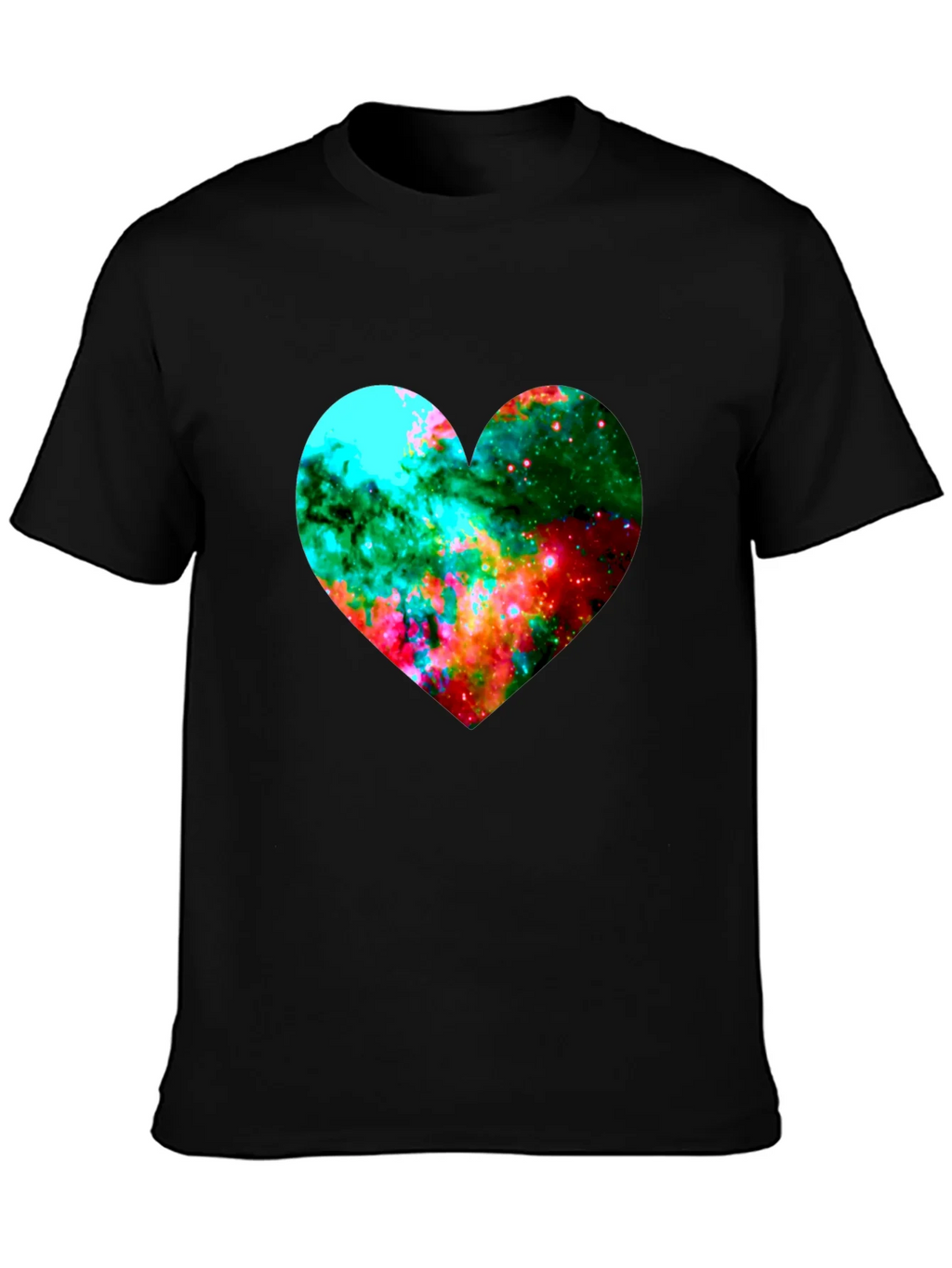 Galaxy Heart Graphic Black T-Shirt product image 3