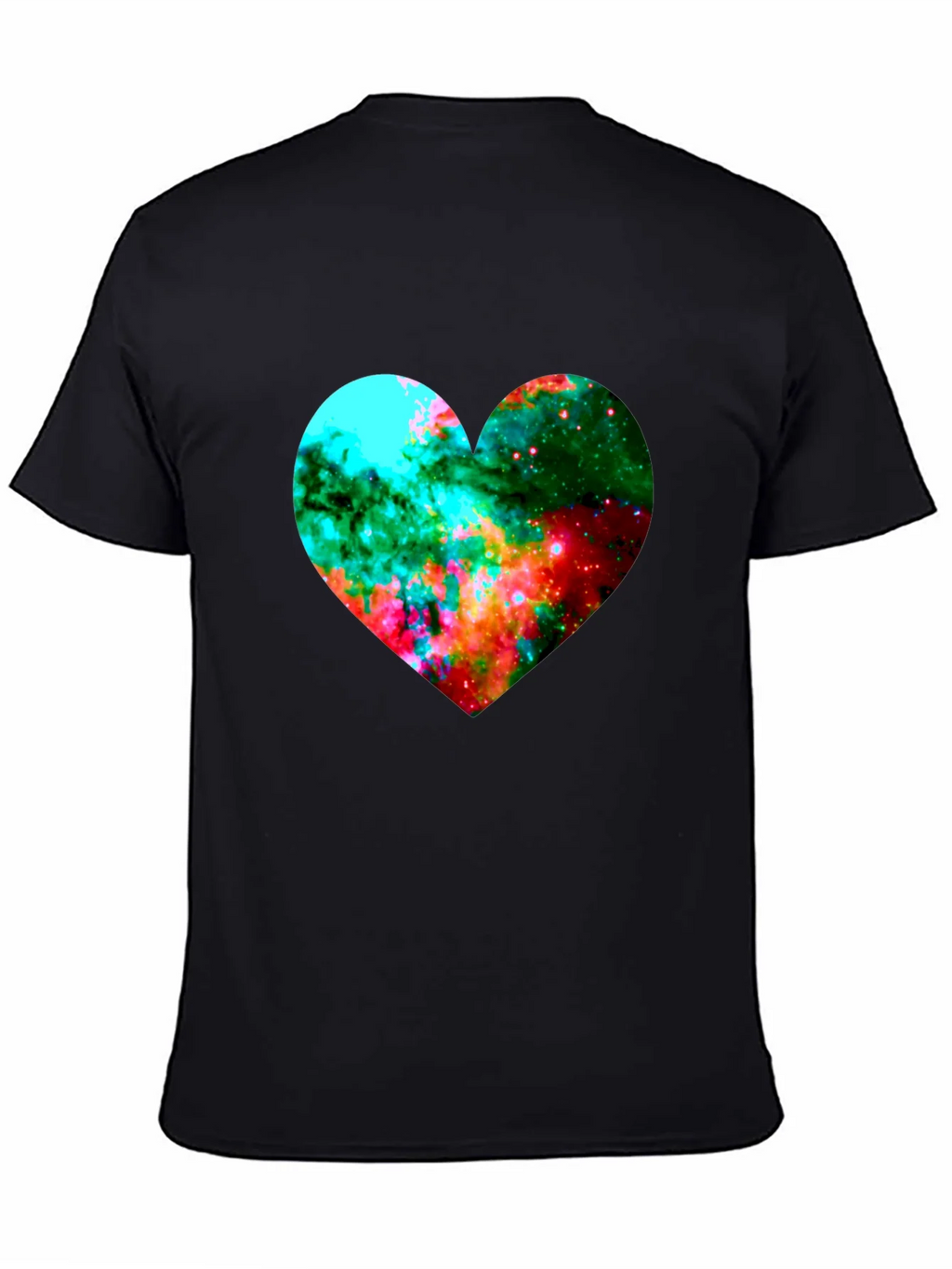 Galaxy Heart Graphic Black T-Shirt product image 4
