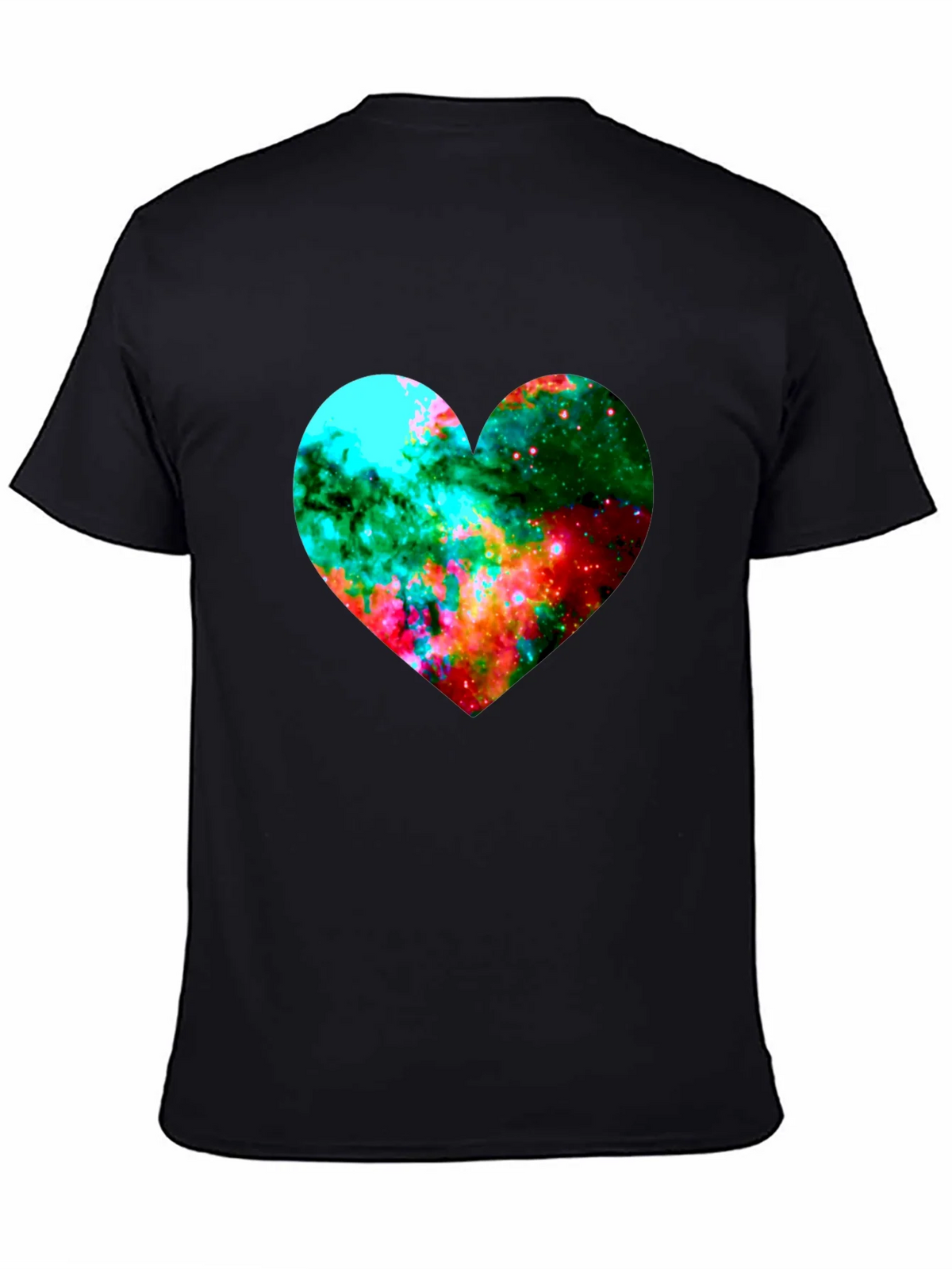 Galaxy Heart Graphic Black T-Shirt product image 4