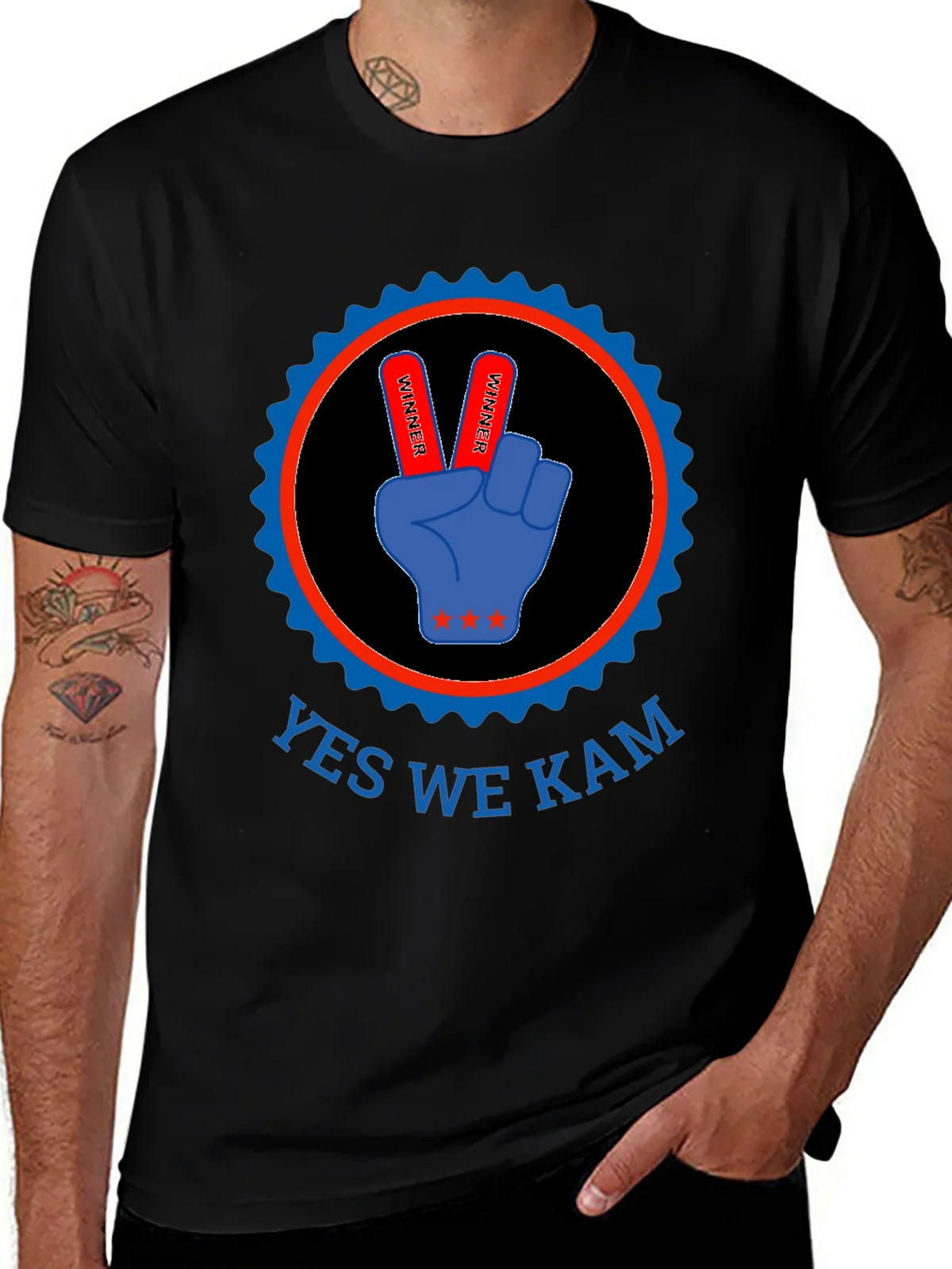 Yes We Kam T-Shirt - Victory Hand Design product image 1