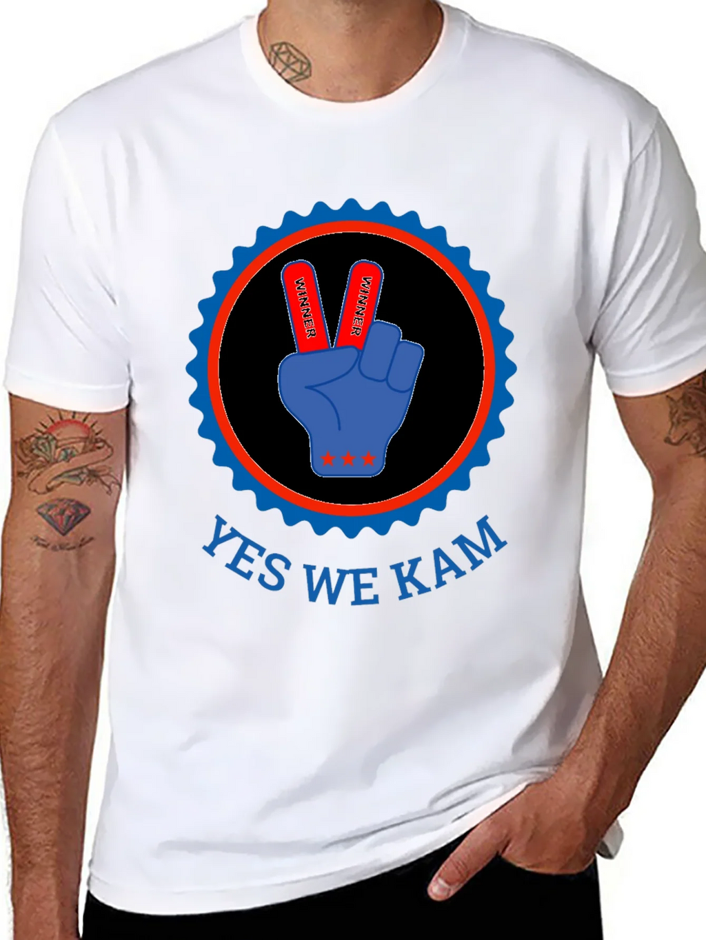 Yes We Kam T-Shirt - Victory Hand Design product image 7