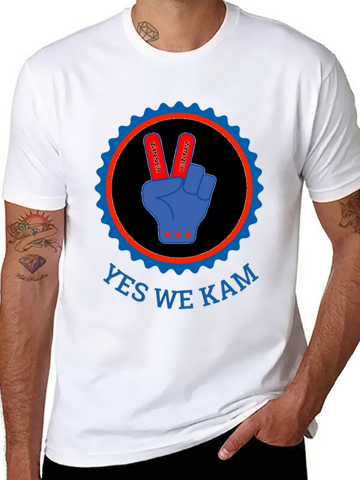 Yes We Kam T-Shirt - Victory Hand Design product image 7