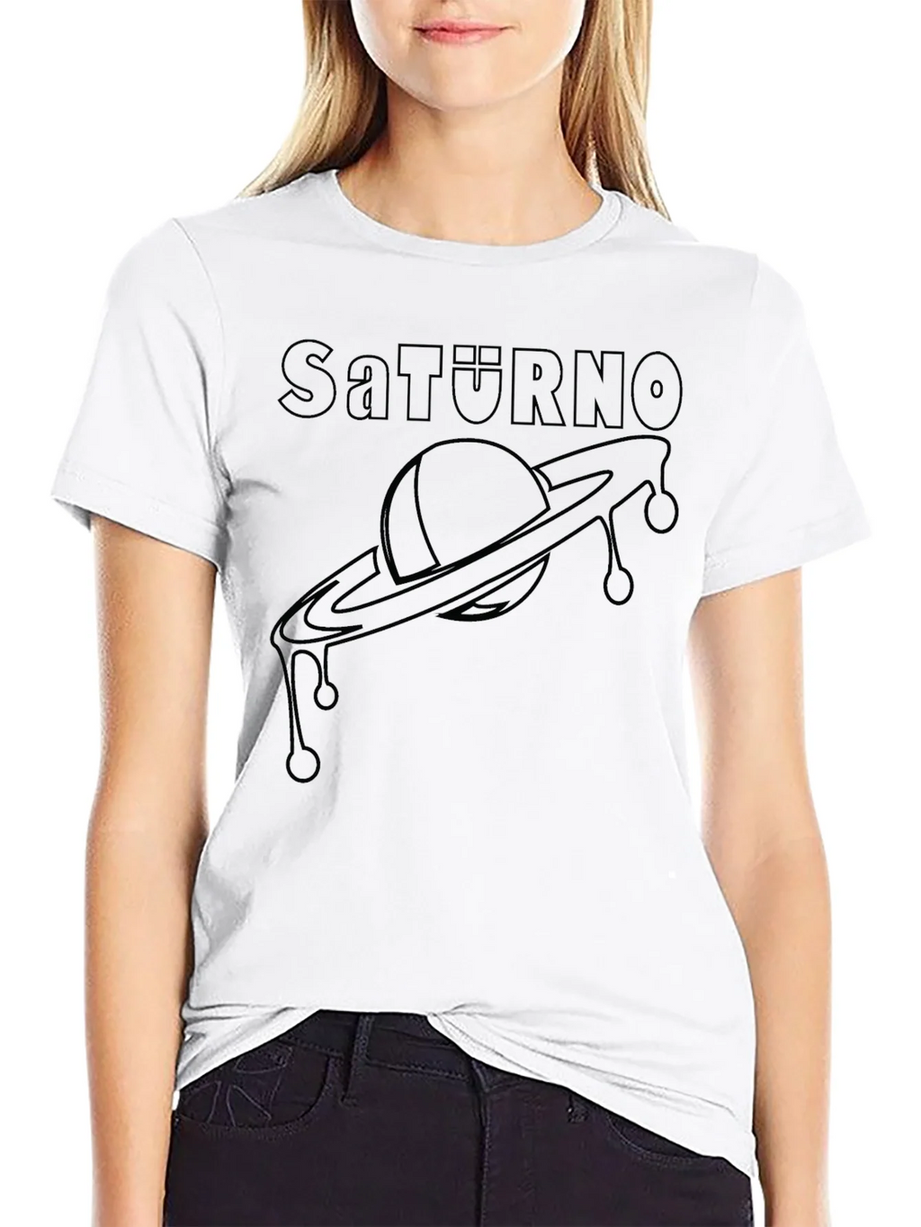 Saturno Graphic Tee - Modern Planet Saturn Design product image 8