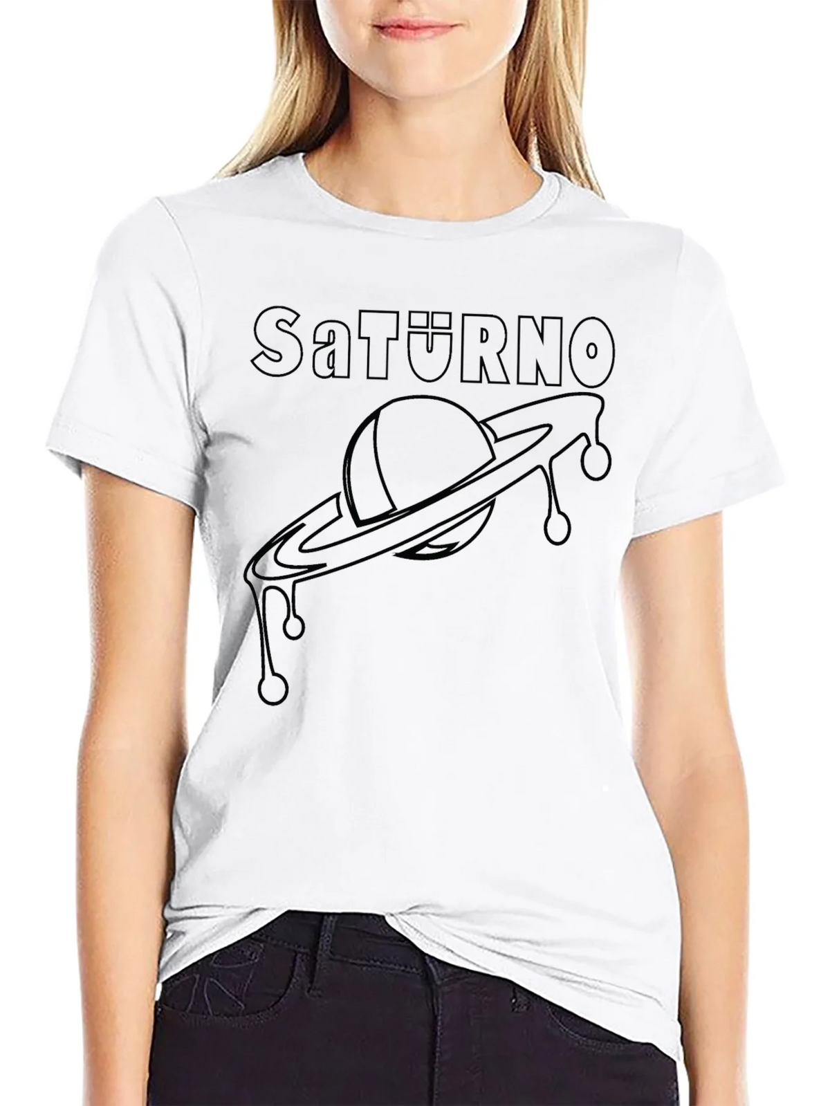 Saturno Graphic Tee - Modern Planet Saturn Design product image 8