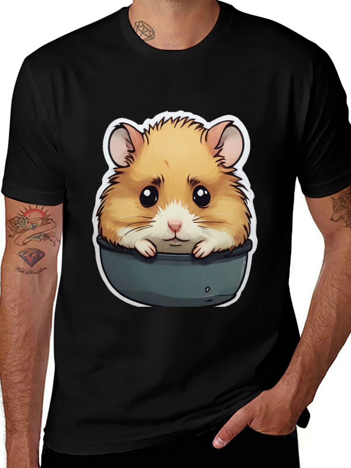 Hamster in Pot T-Shirt - Cute Pet Graphic Tee product image 1