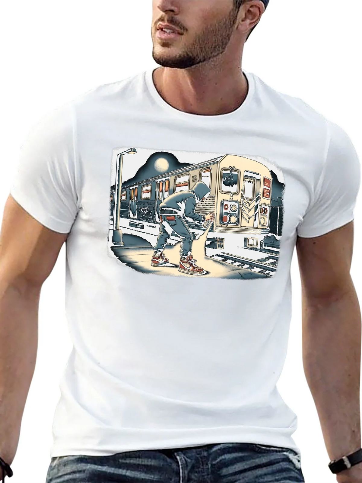 Urban Art T-Shirt - Graffiti Artist on Subway product image 12