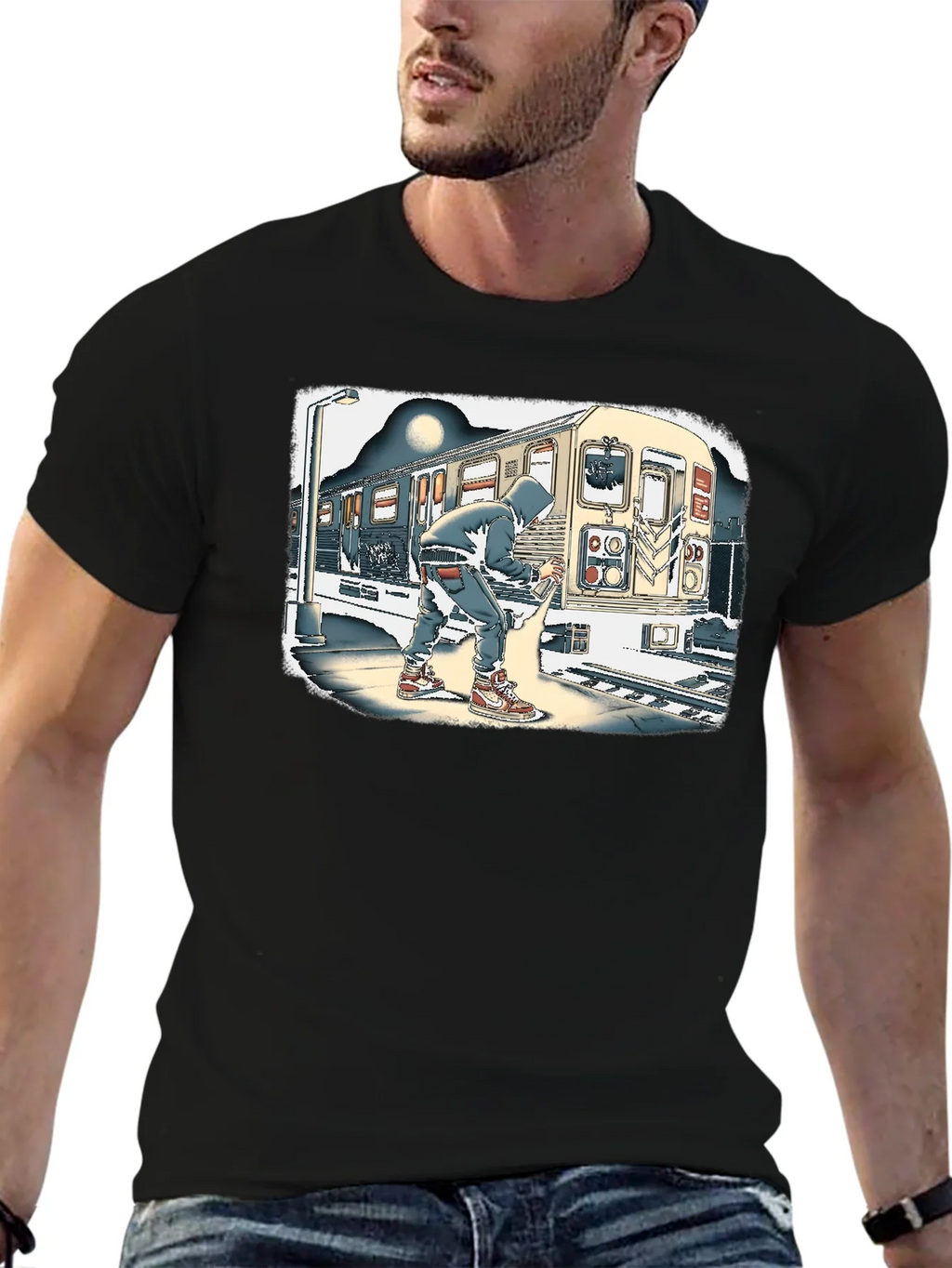 Urban Art T-Shirt - Graffiti Artist on Subway product image 6
