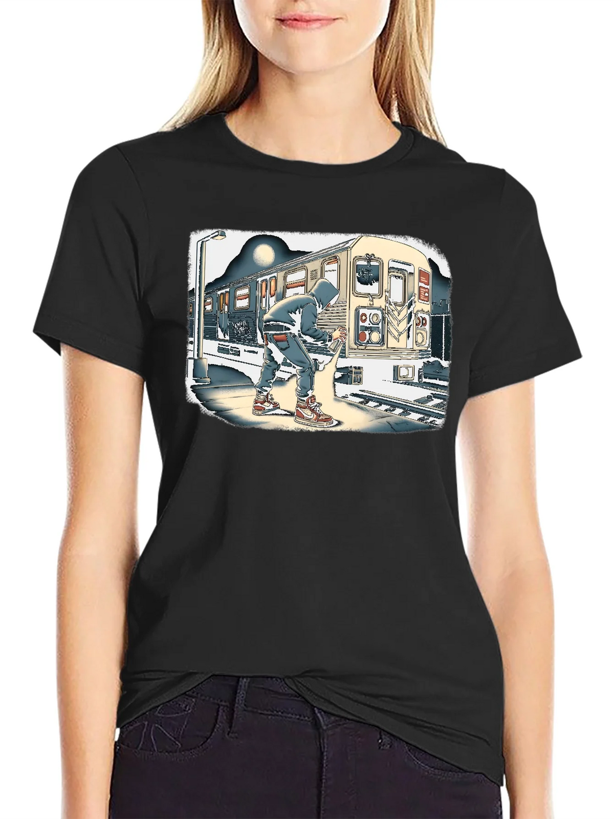Urban Art T-Shirt - Graffiti Artist on Subway product image 2