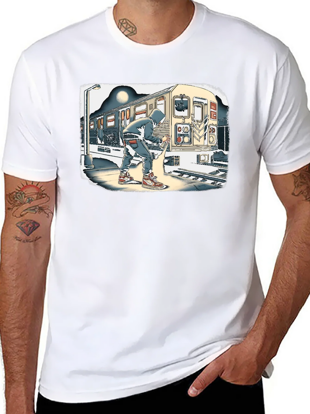 Urban Art T-Shirt - Graffiti Artist on Subway product image 7