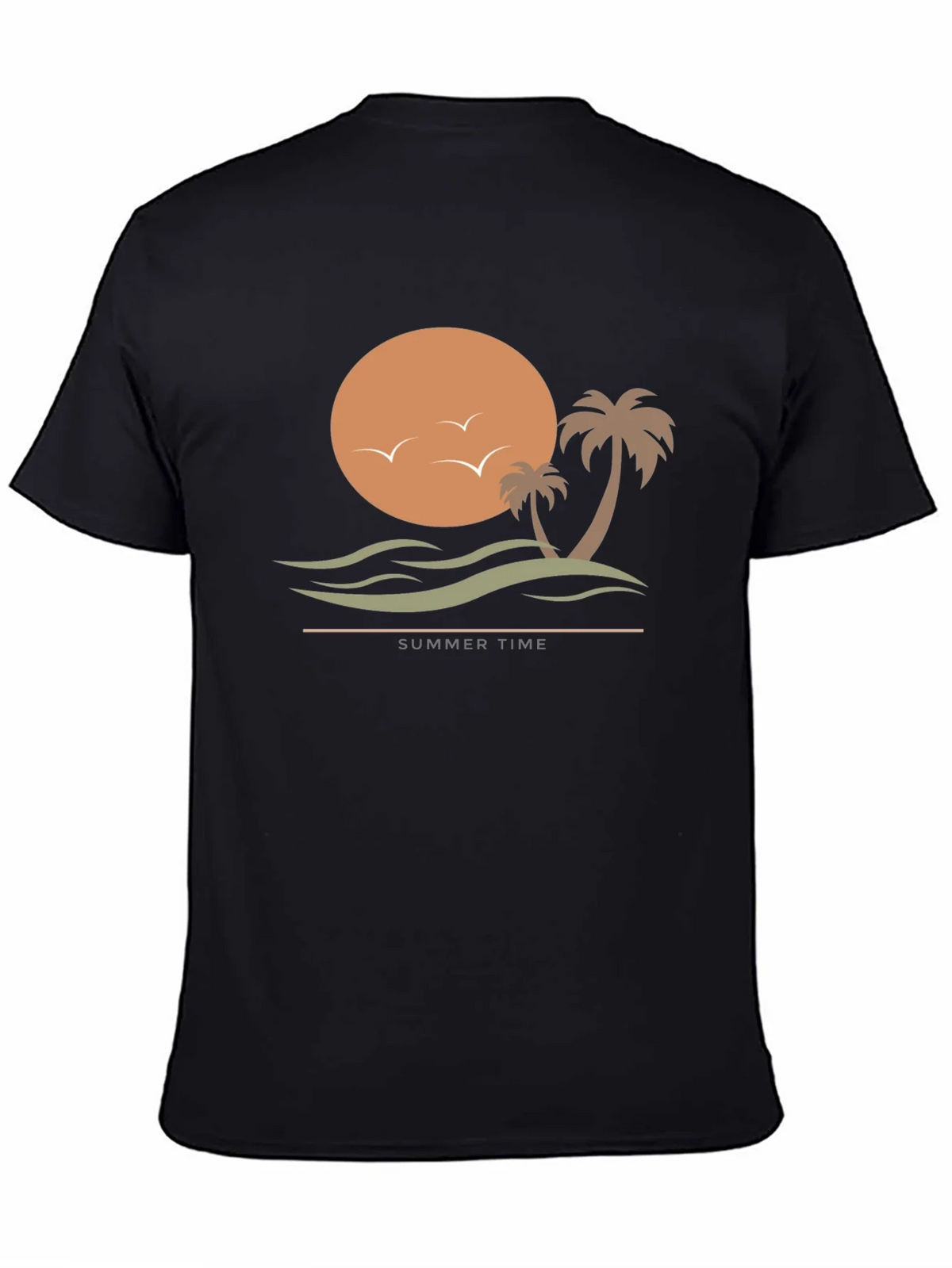 Summer Time Graphic Tee - Black T-Shirt product image 4