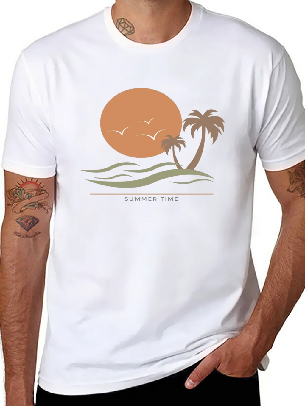 Summer Time Graphic Tee - Black T-Shirt product image 7