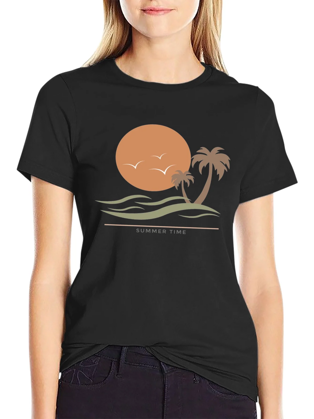 Summer Time Graphic Tee - Black T-Shirt product image 2