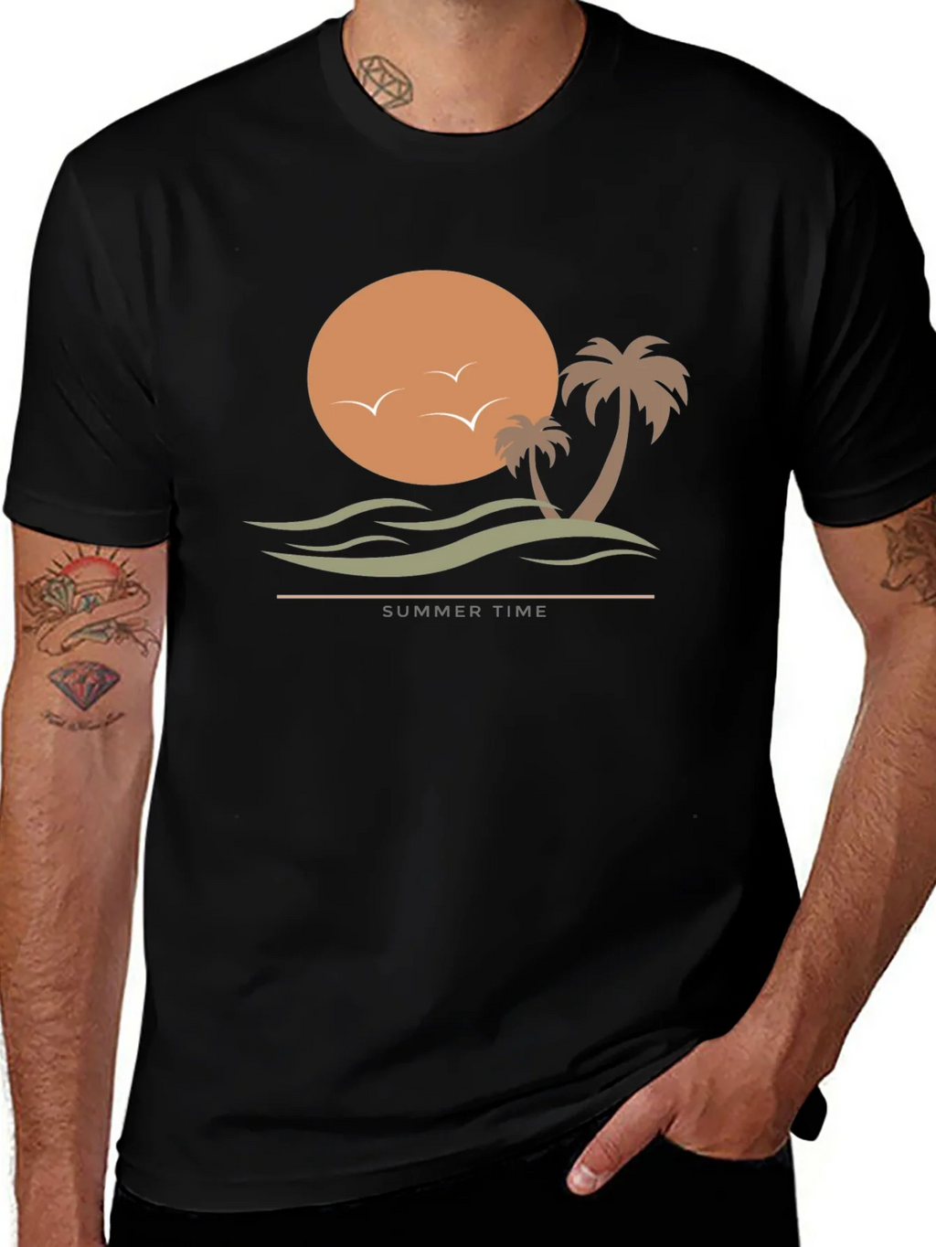Summer Time Graphic Tee - Black T-Shirt product image 1