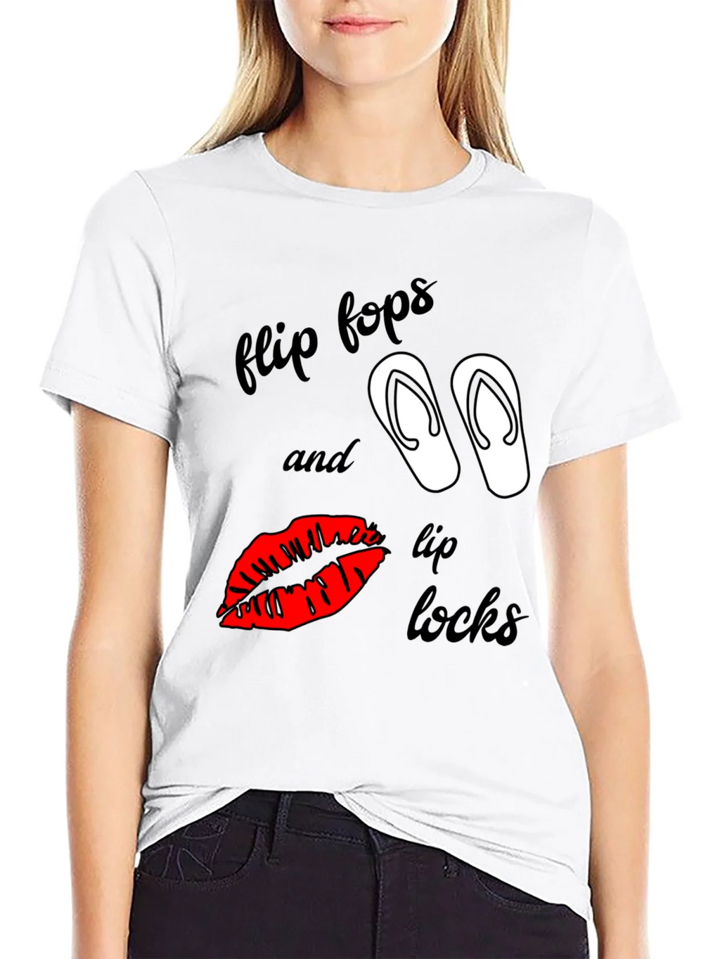 Flip Flops & Lip Locks Graphic Tee product image 8
