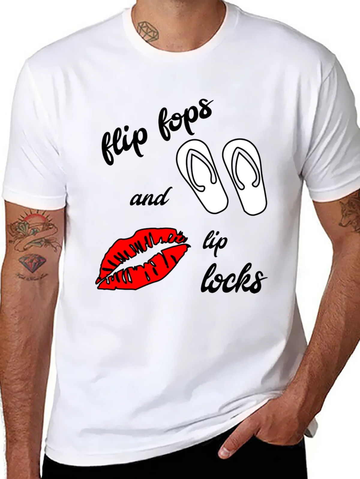 Flip Flops & Lip Locks Graphic Tee product image 7