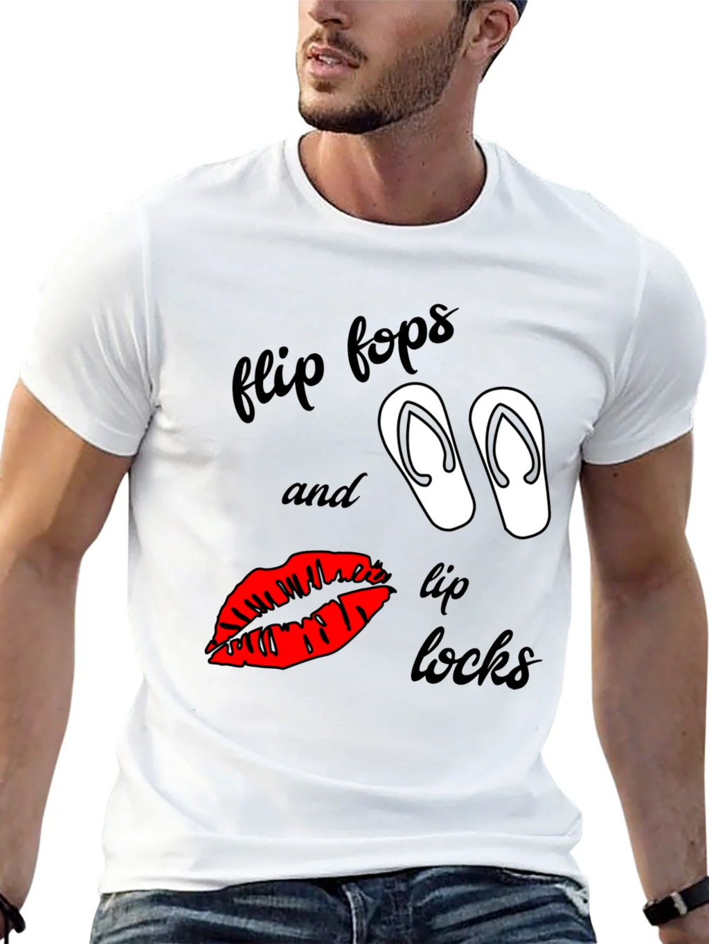 Flip Flops & Lip Locks Graphic Tee product image 12