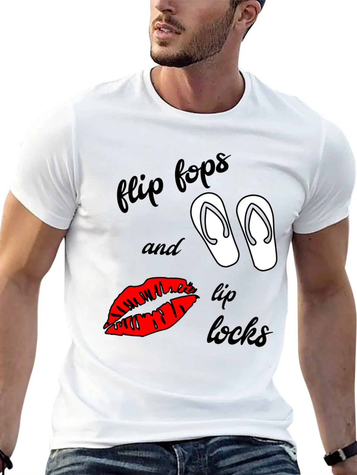 Flip Flops & Lip Locks Graphic Tee product image 12