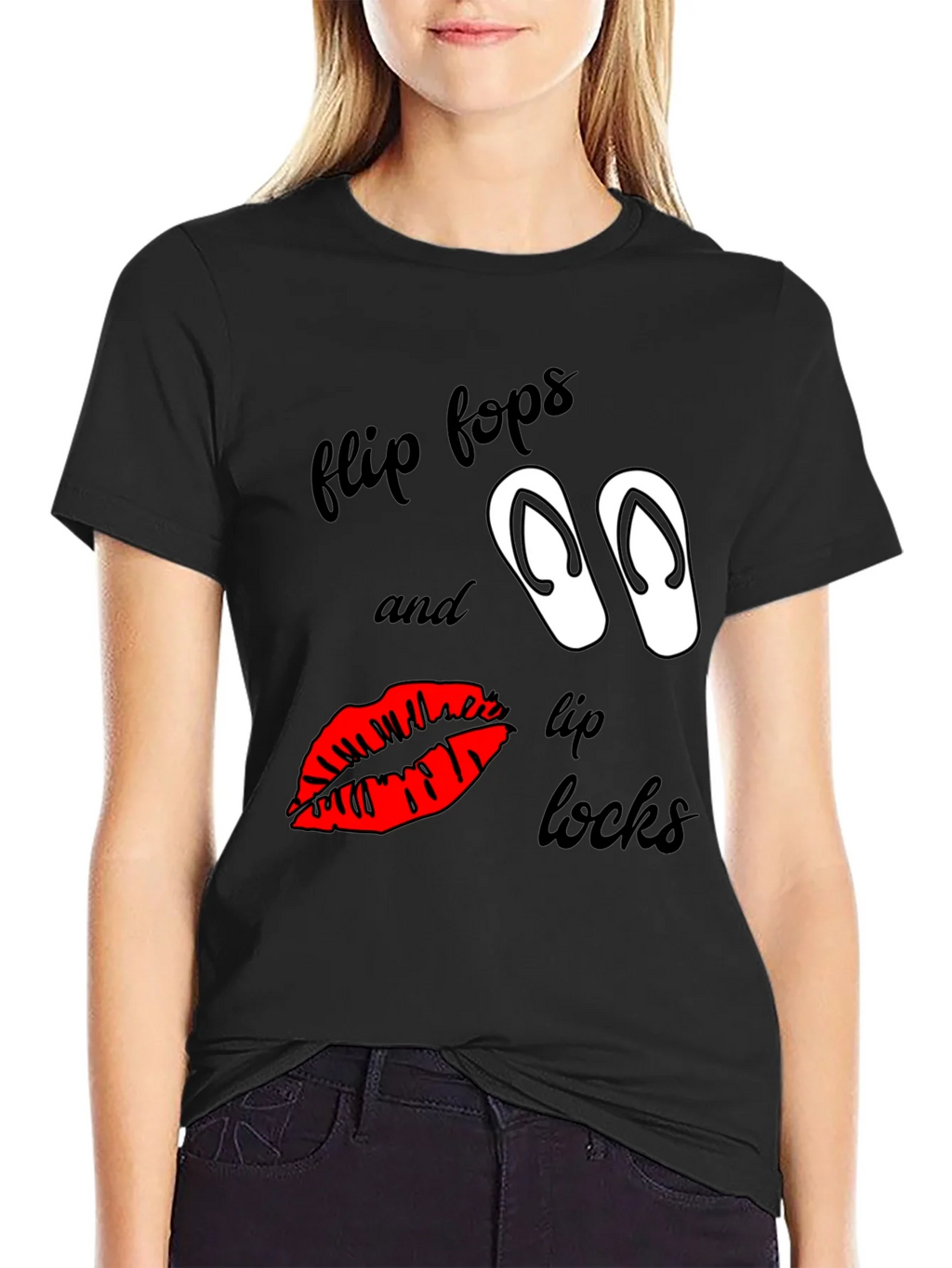 Flip Flops & Lip Locks Graphic Tee product image 2