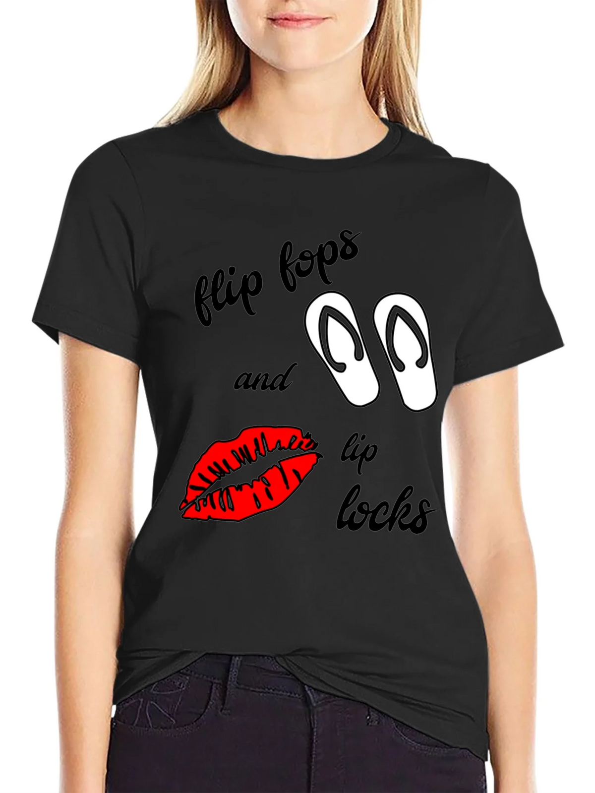 Flip Flops & Lip Locks Graphic Tee product image 2